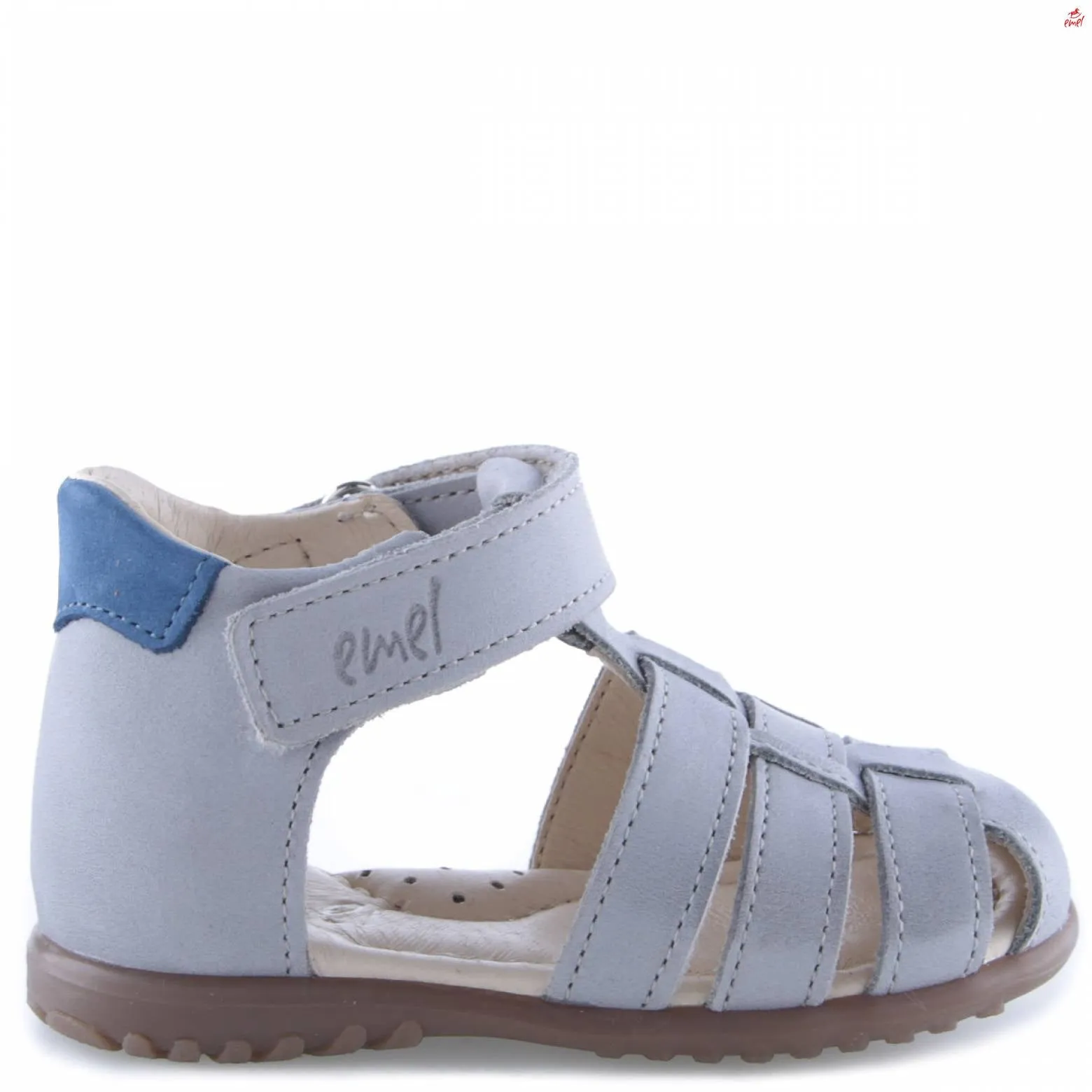 (1078-39) Emel blue closed sandals