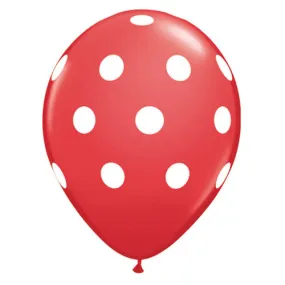 11 inch BIG POLKA DOTS - RED