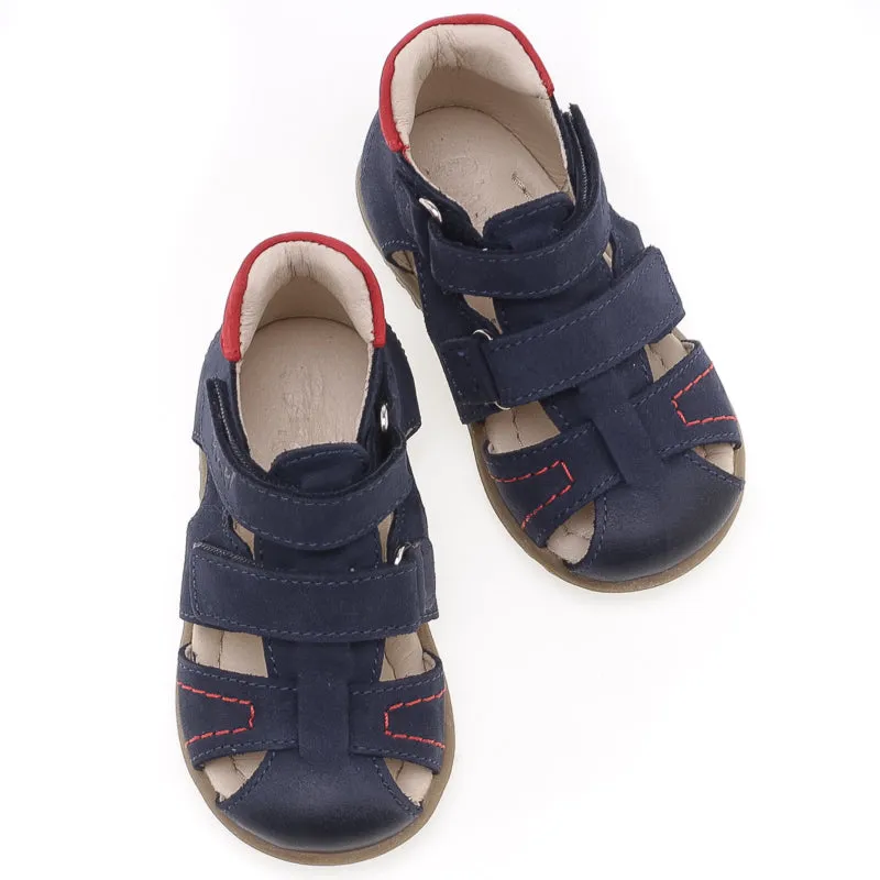 (2437-25) Emel navy closed sandals