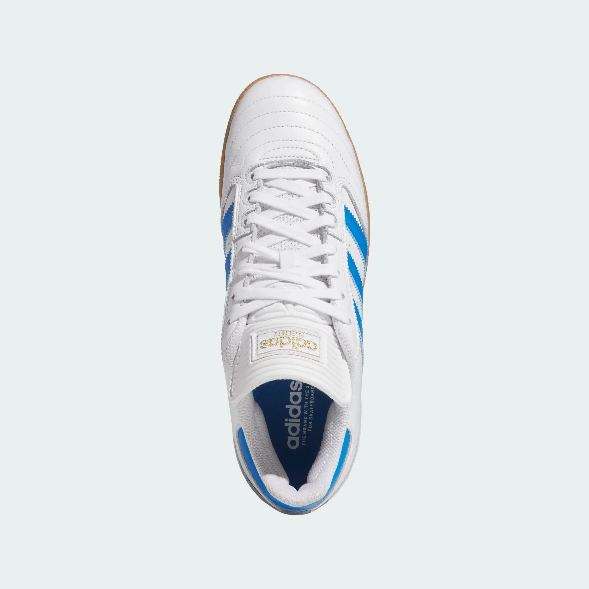 adidas Skateboarding Busenitz Pro Skate Shoes - Cloud White / Blue Bird / Gold Metallic