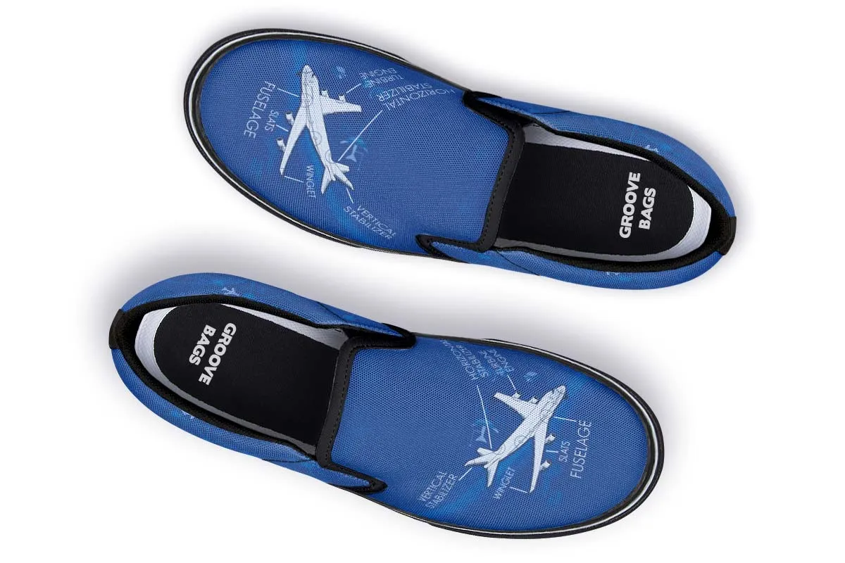 Airplane Diagram Slip-On Shoes