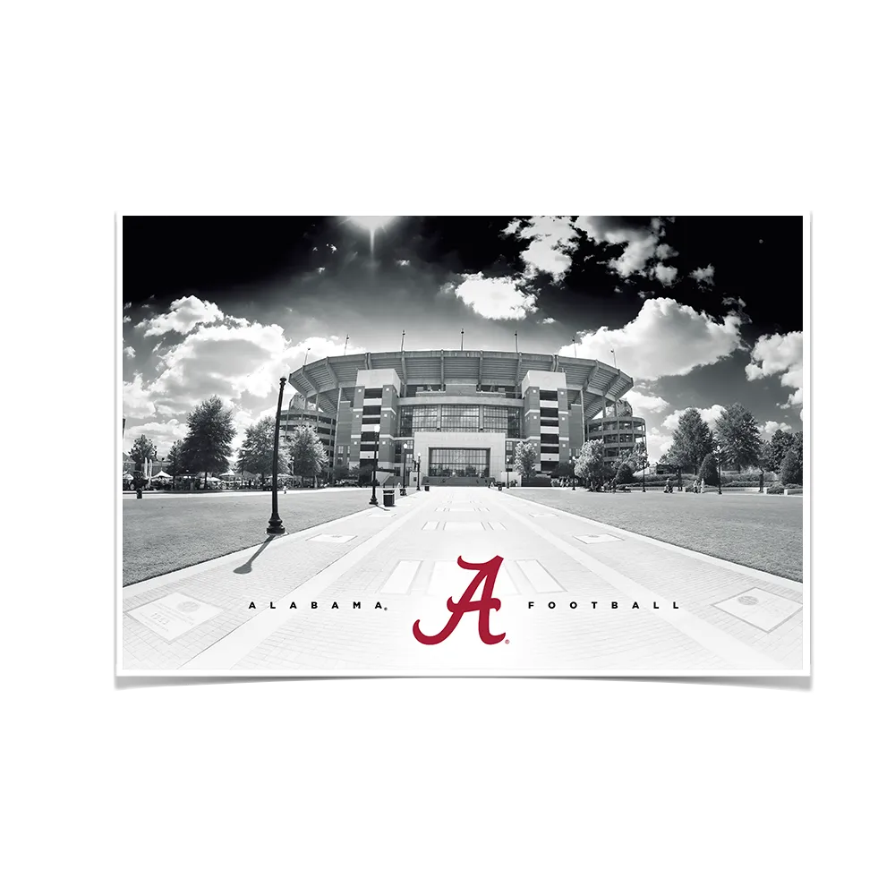 Alabama Crimson Tide - Bryant-Denny B&W