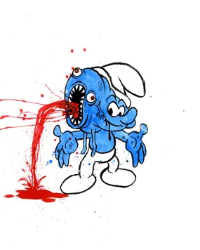 Alex Pardee - "No-Longer Smurf #22"