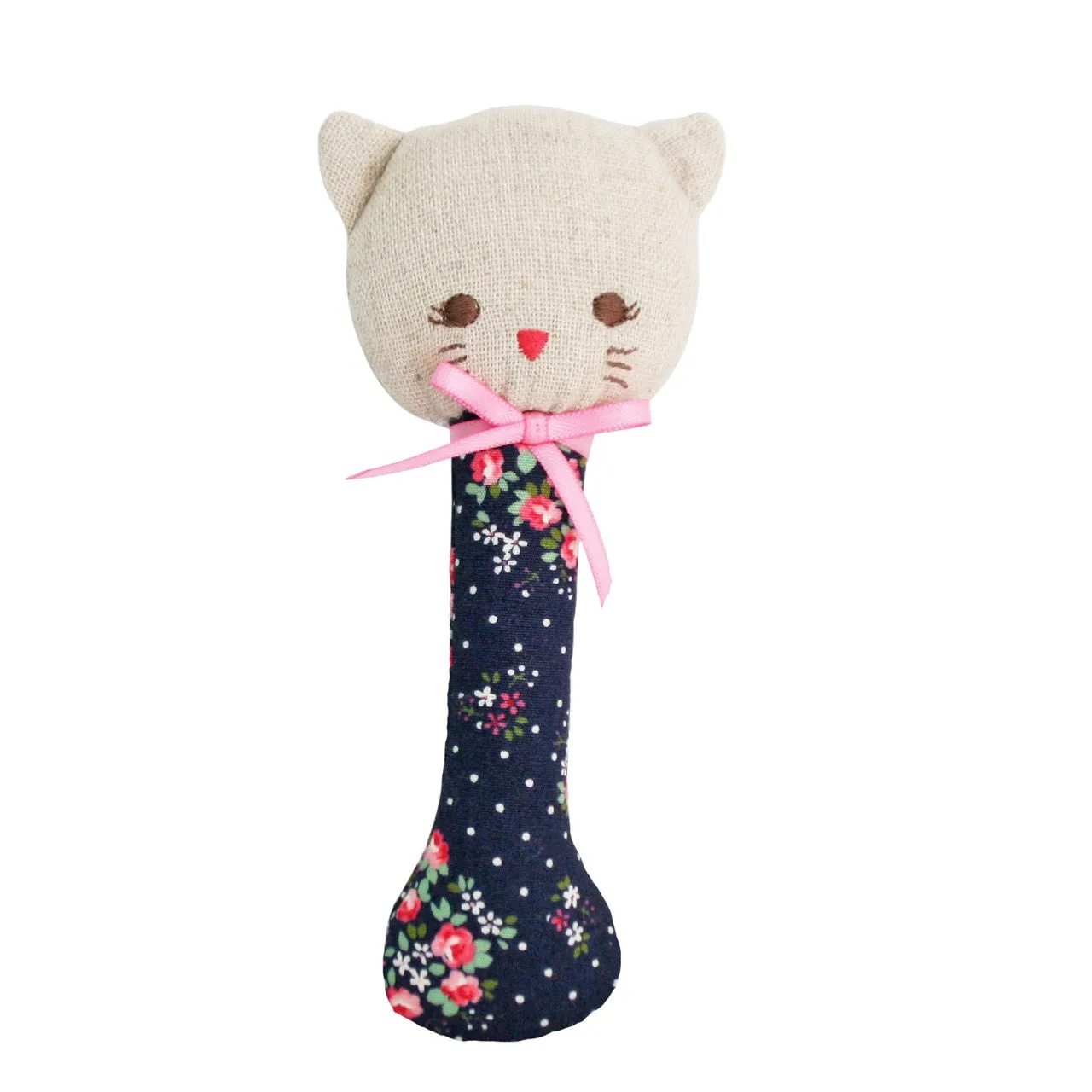 Alimrose - Kitty Stick Rattle - Midnight Floral