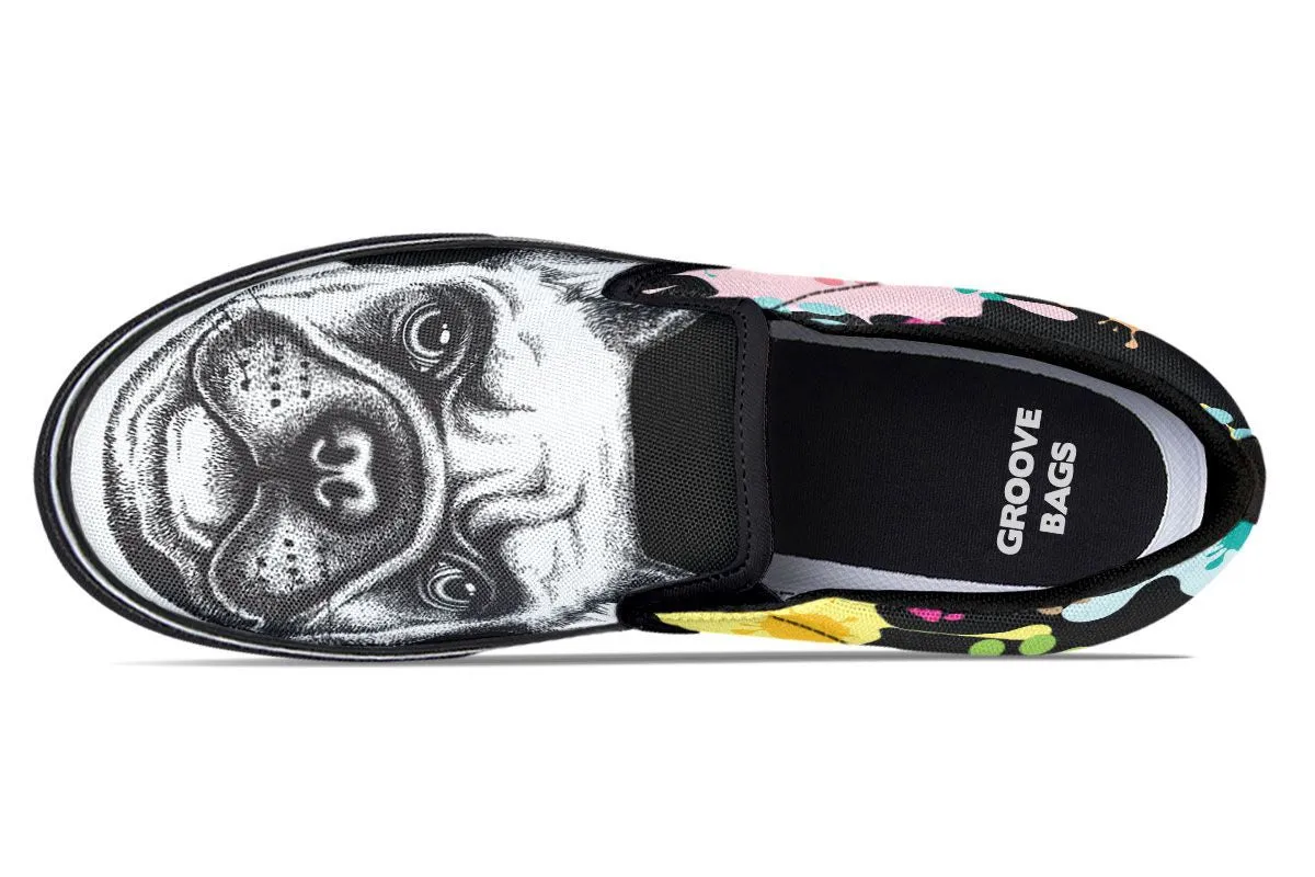 Artsy Frenchie Slip-On Shoes