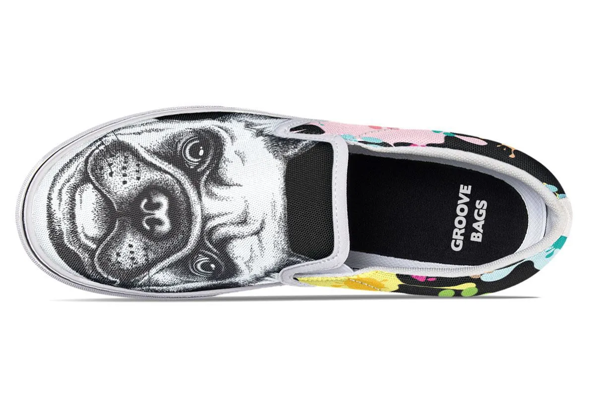 Artsy Frenchie Slip-On Shoes