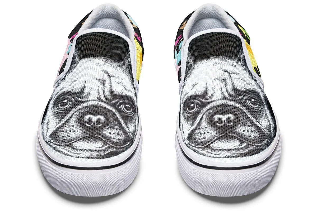 Artsy Frenchie Slip-On Shoes