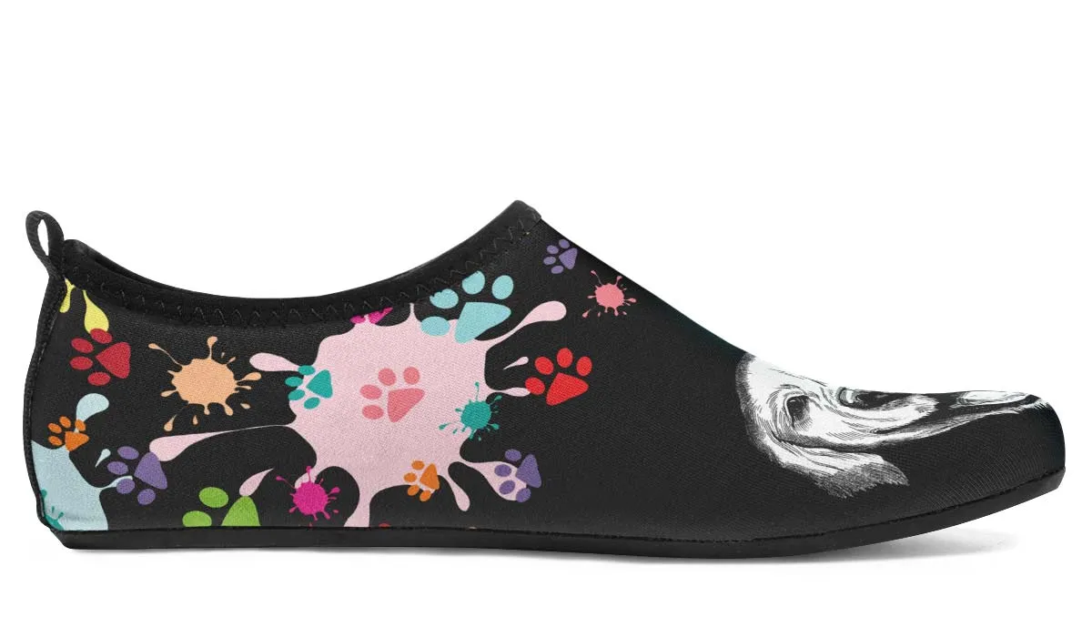 Artsy Labrador Aqua Barefoot Shoes