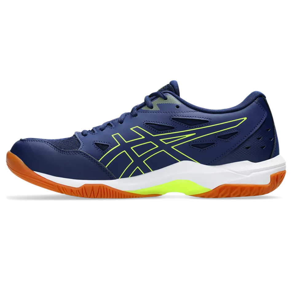 Asics Men's Gel Rocket 11 Indoor Court Shoes Blue Expanse Safety Yellow