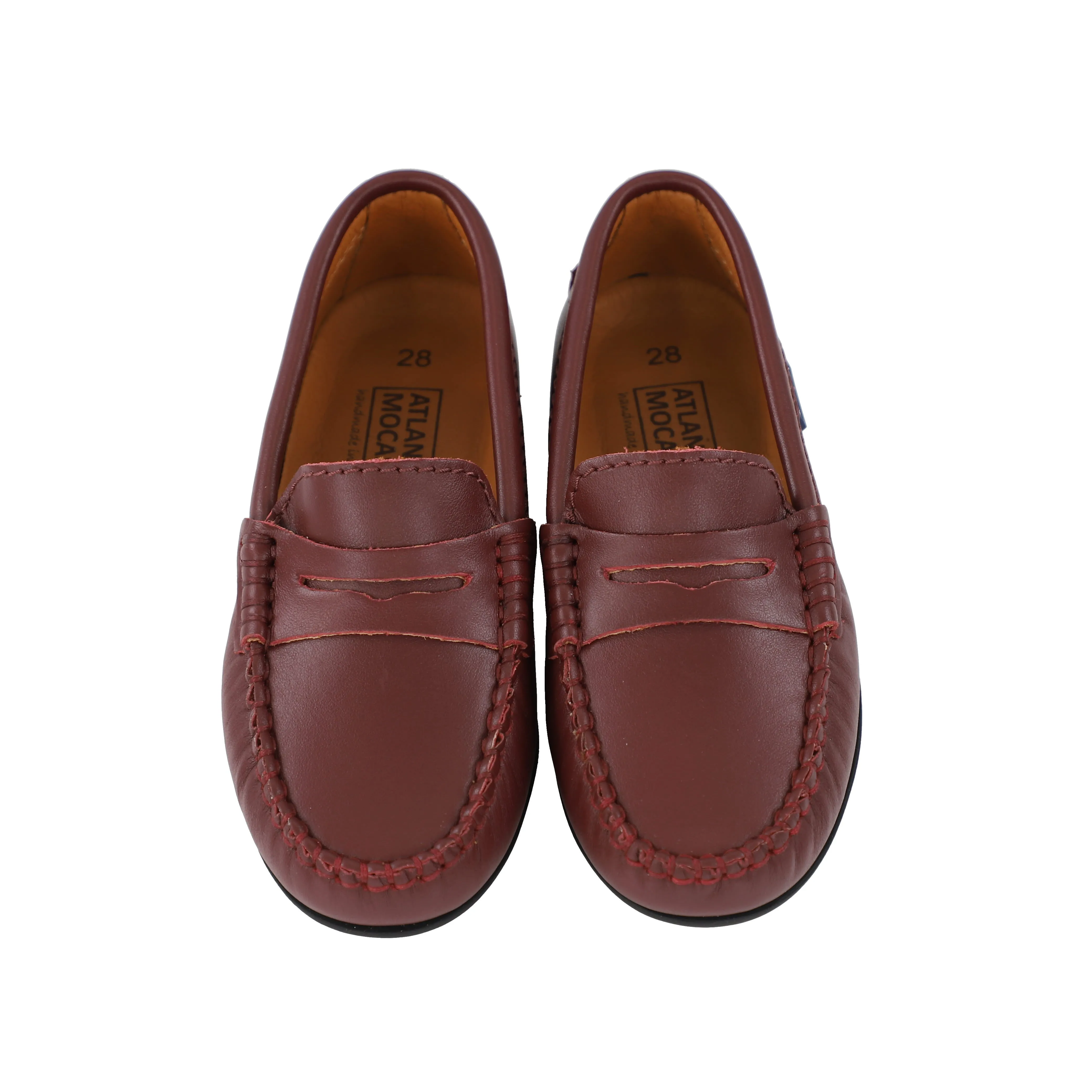 ATLANTA MOCASSIN BURGUNDY PENNY LOAFER