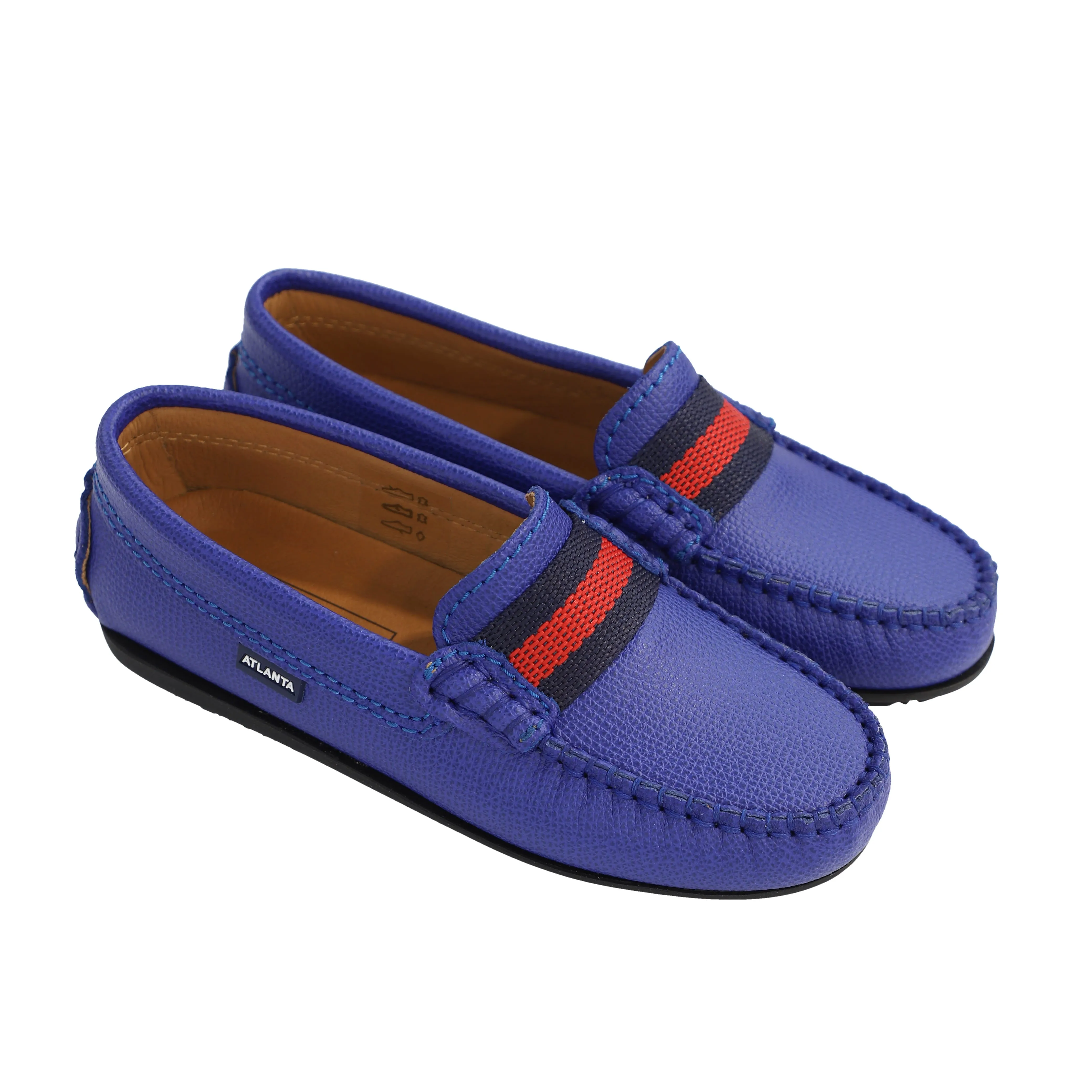 ATLANTA MOCASSIN INDIGO BLUE STRIPED BAND LOAFER [FINAL SALE]