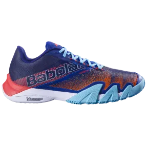 Babolat Men's Jet Premura 2 Padel Shoes Blue Poppy Red