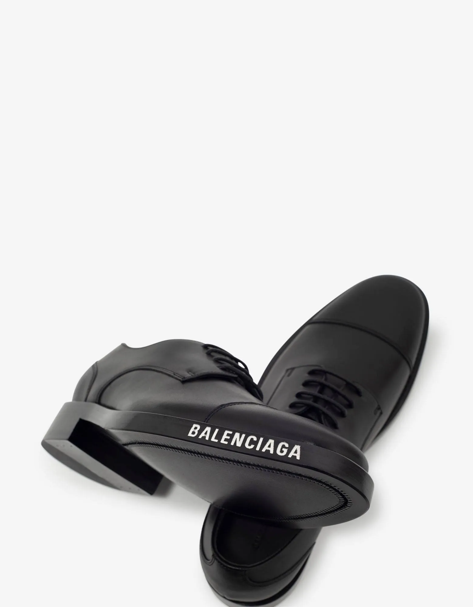 Balenciaga Balenciaga Black Logo Derby Shoes