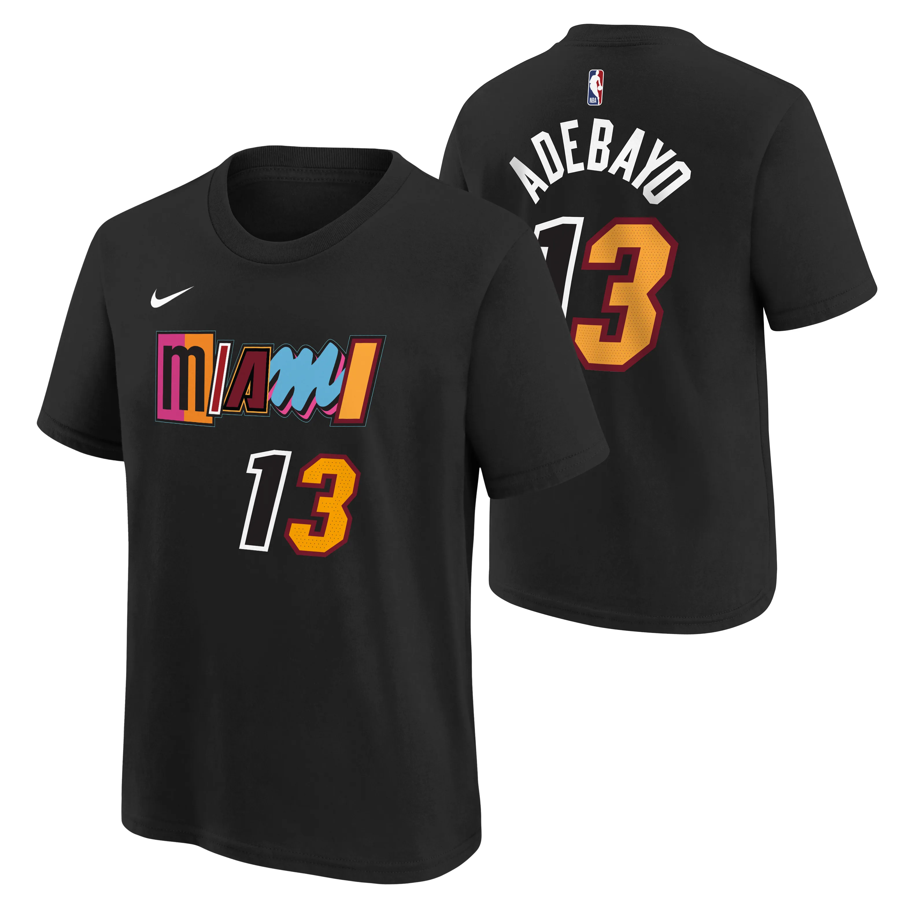 Bam Adebayo Nike Miami HEAT Mashup Name & Number Youth Tee