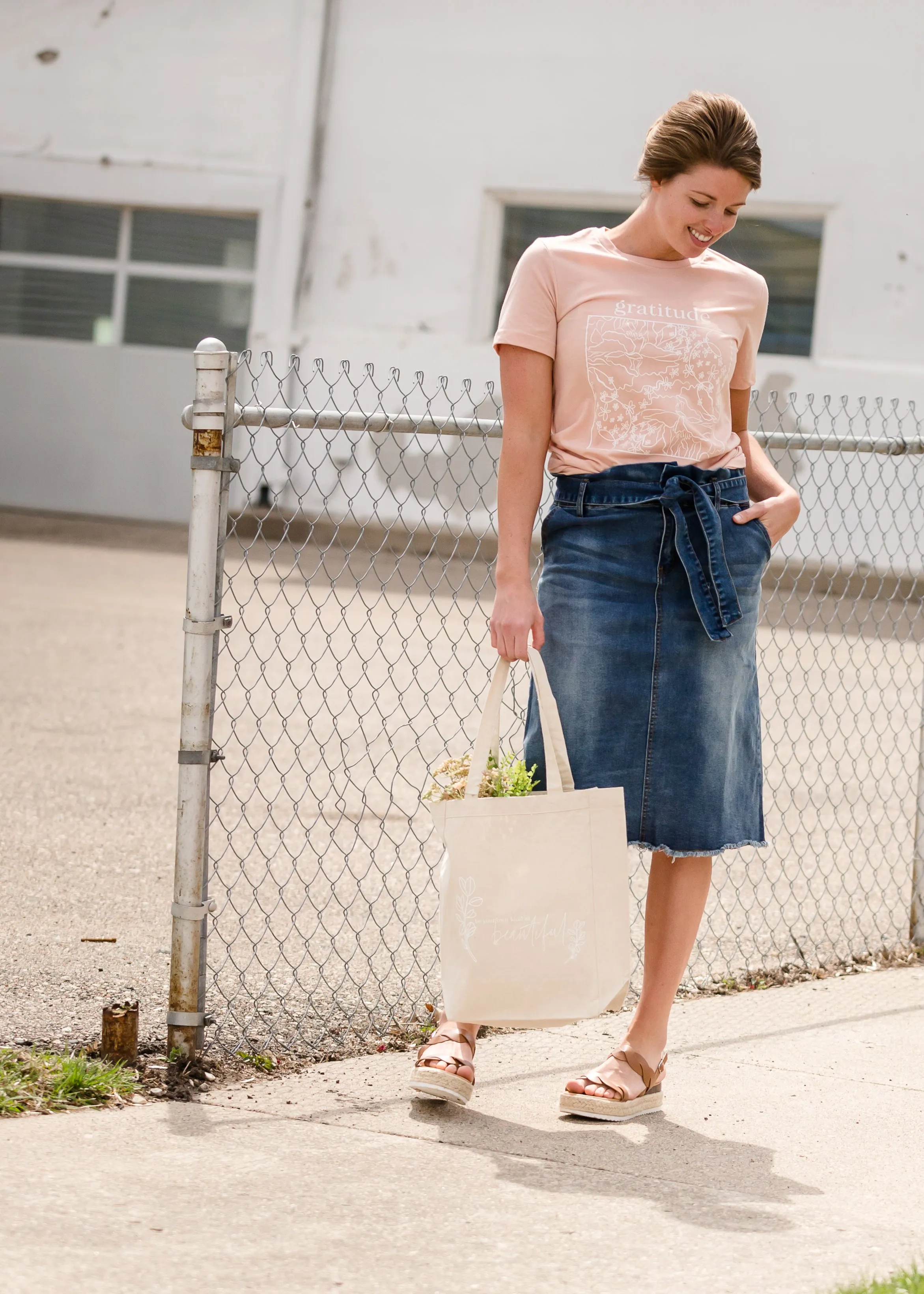 Beautiful Stand Up Canvas Tote