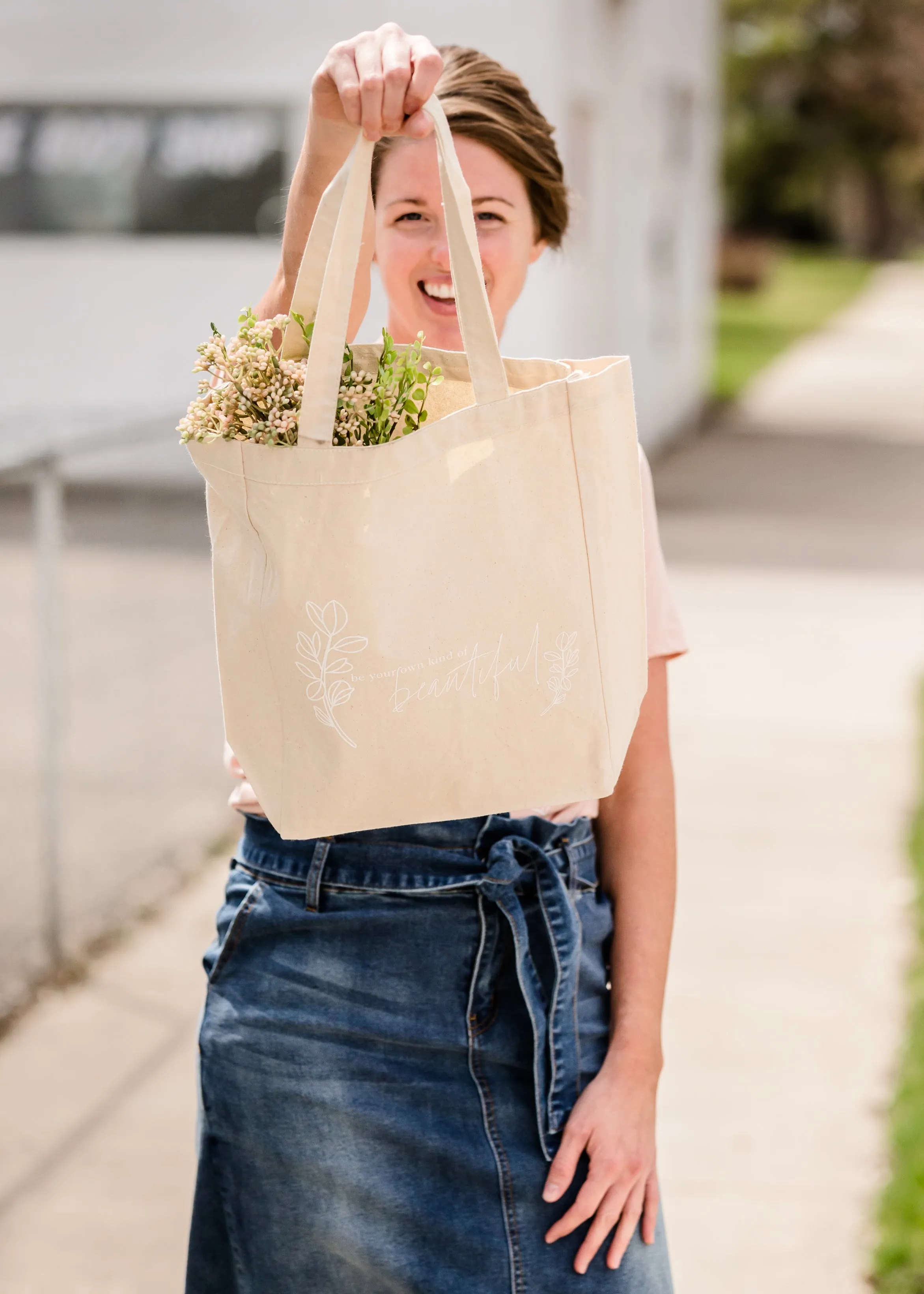 Beautiful Stand Up Canvas Tote