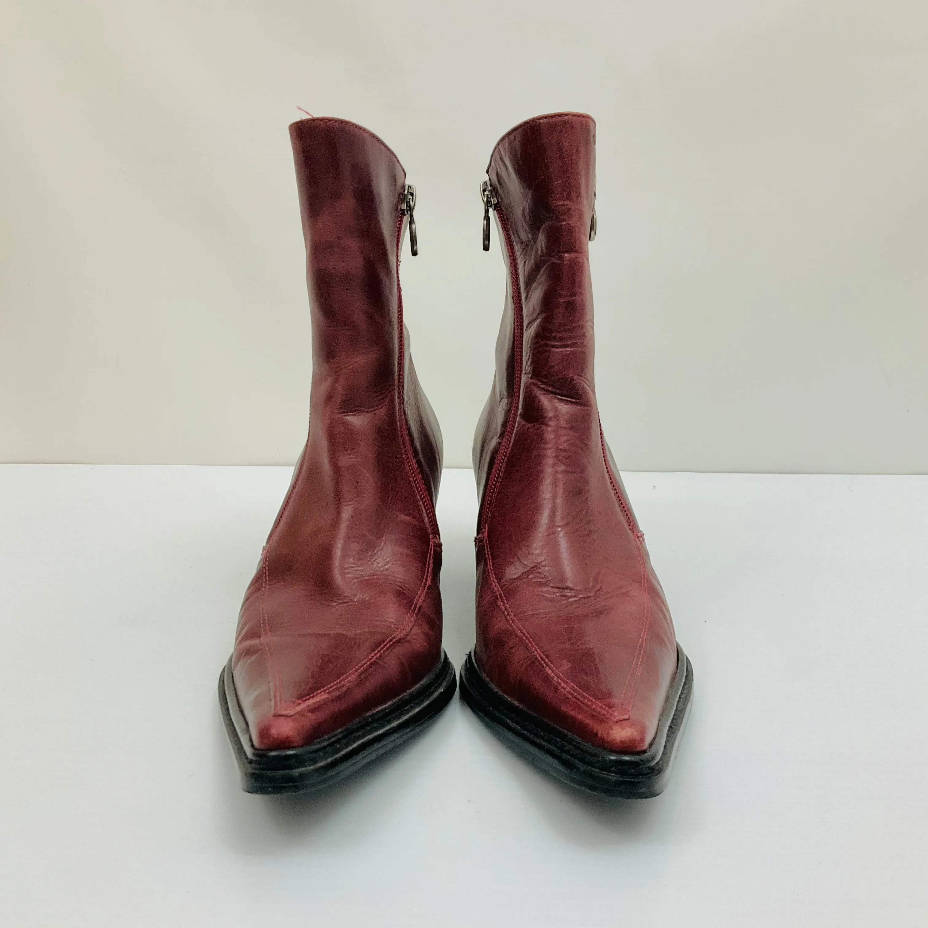 Boots Ankle Heels By Harley Davidson In Red, Size: 8