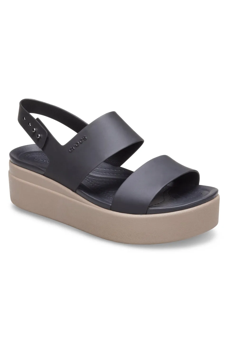 Brooklyn Black/Mushroom Low Wedge