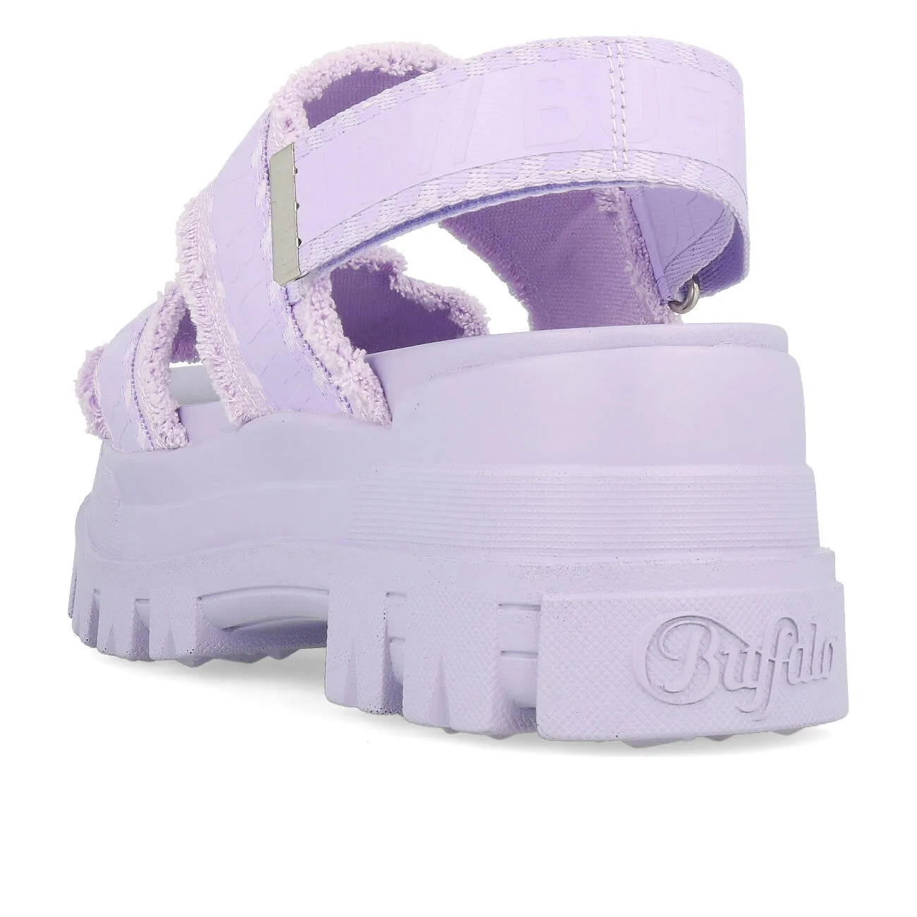 Buffalo Aspha STR Plateau Sandale Damen Vegan Canvas Lavender