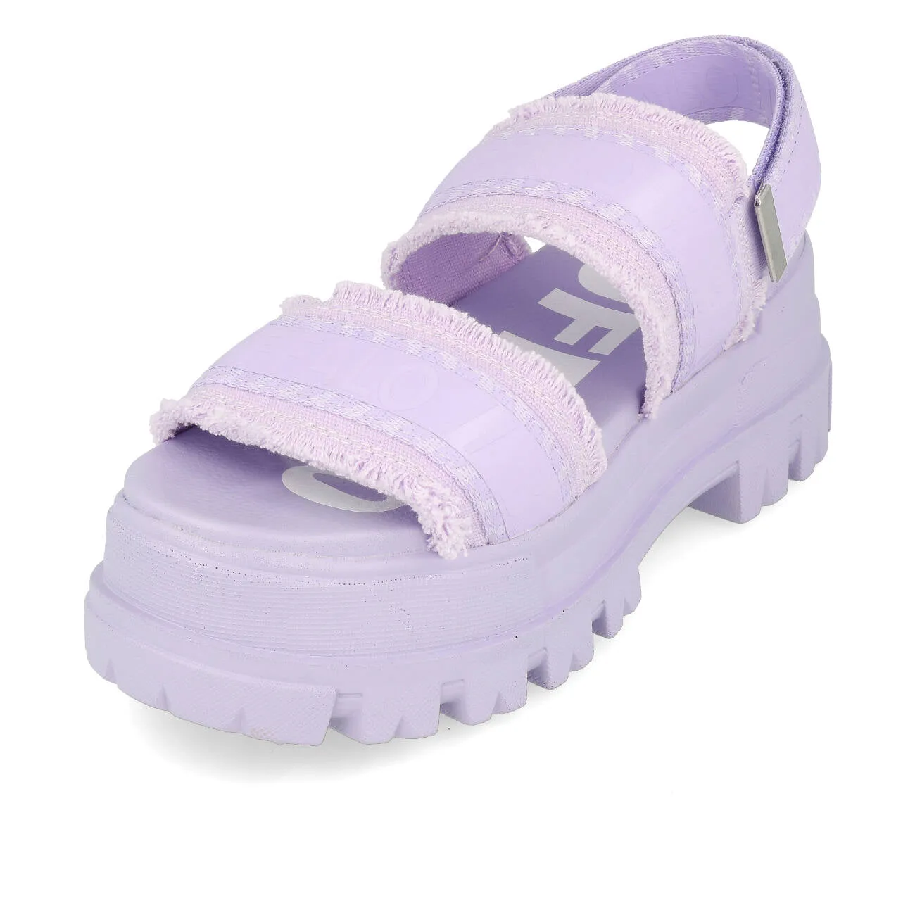 Buffalo Aspha STR Plateau Sandale Damen Vegan Canvas Lavender