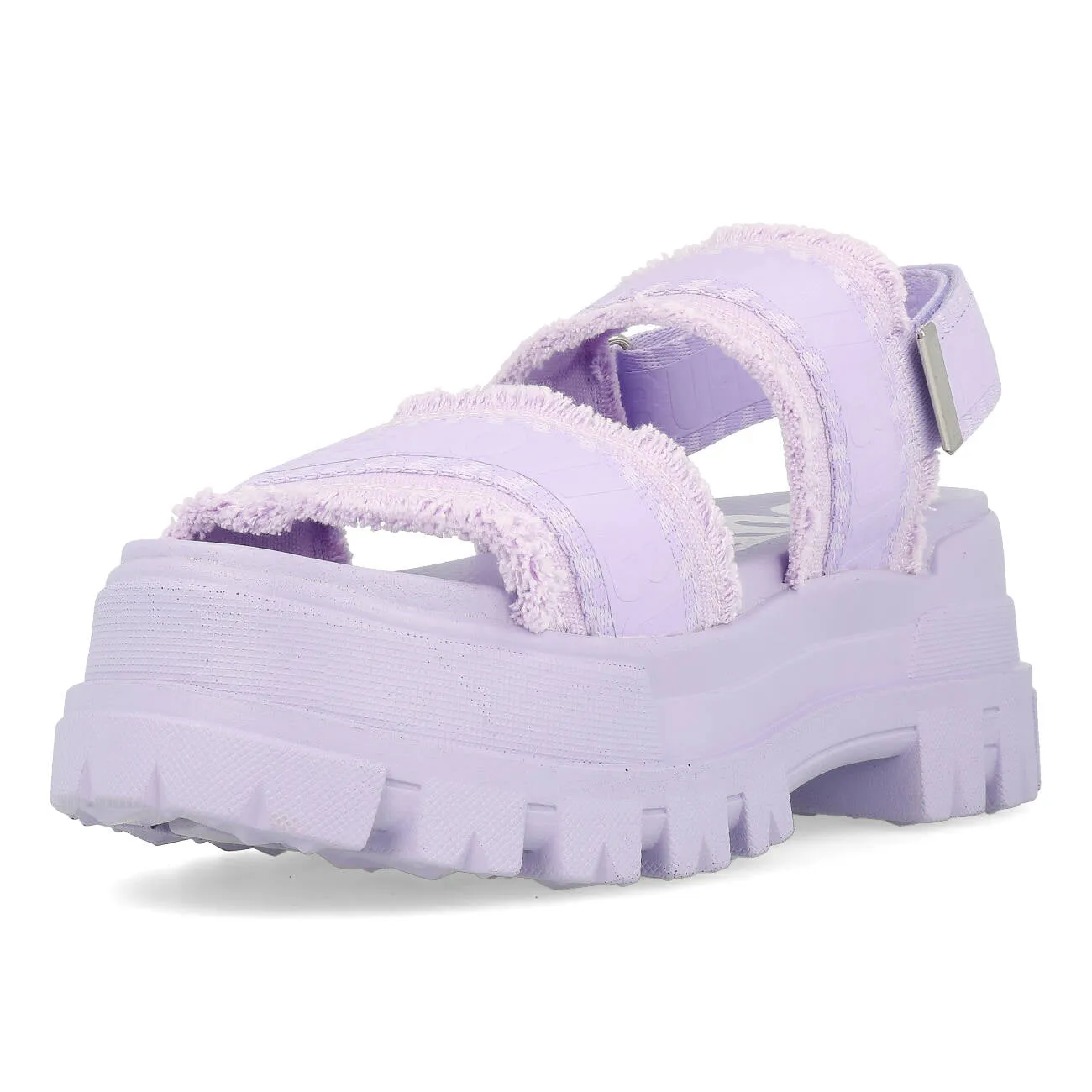 Buffalo Aspha STR Plateau Sandale Damen Vegan Canvas Lavender