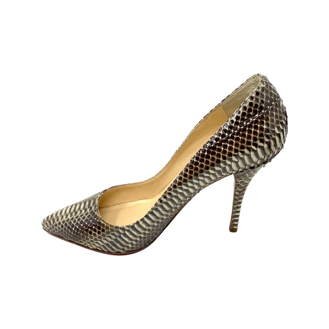 Christian Louboutin Kate 100mm Pumps in Gray Python 38 | 7.5