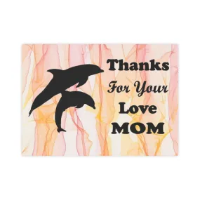 Dolphin Canvas Photo Tile - Thanks For Your Love Mom