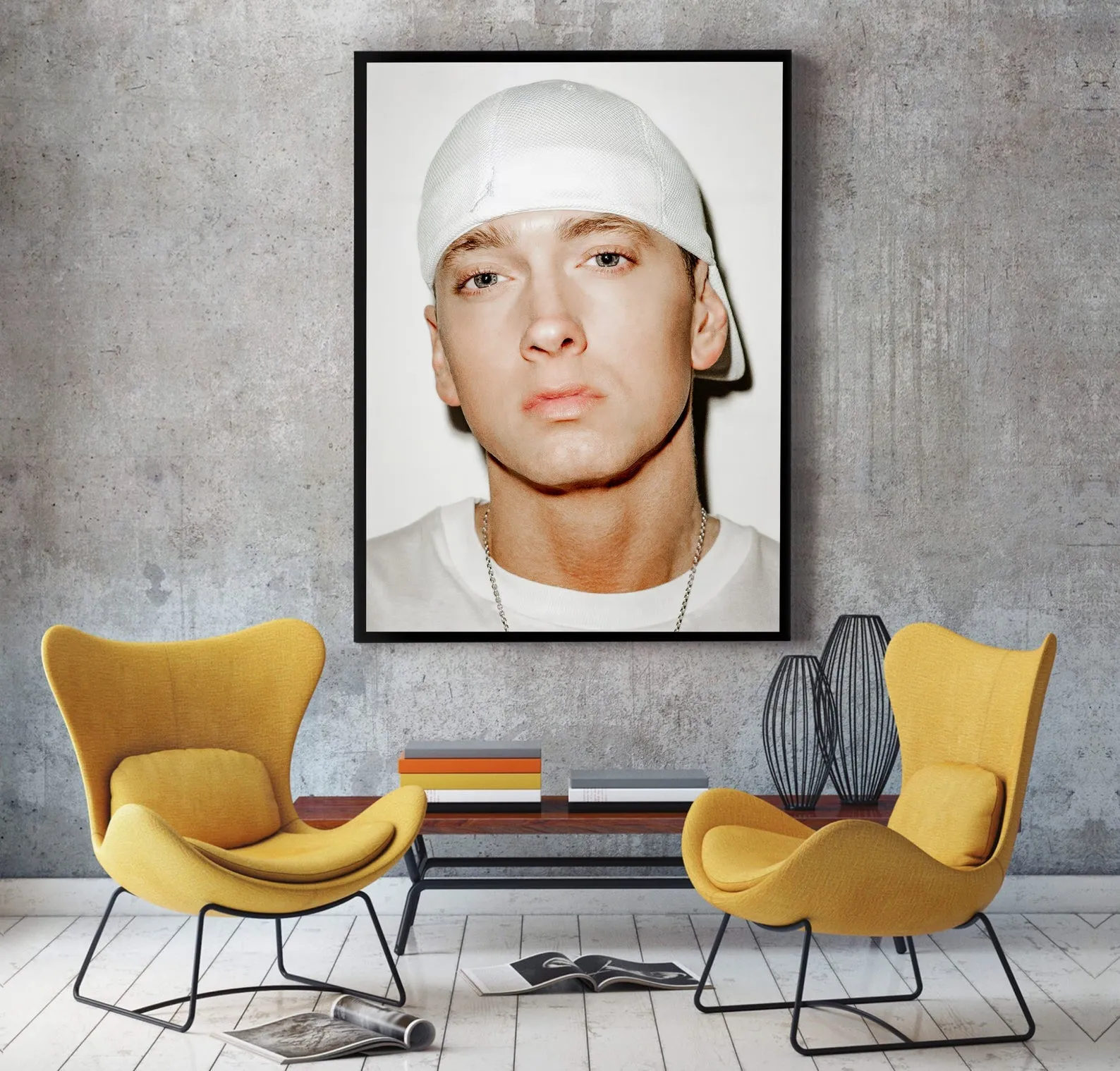 Eminem Poster, Slim Shady Art, Hip Hop Print, Rapper Wall Art, Rap Home Decor, Custom Poster, Canvas Poster, Rolled Canvas, Wall Decor