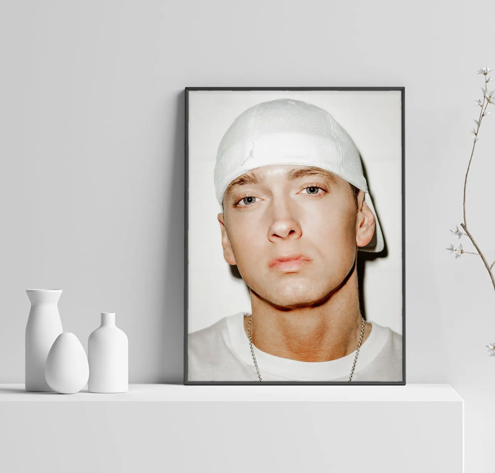 Eminem Poster, Slim Shady Art, Hip Hop Print, Rapper Wall Art, Rap Home Decor, Custom Poster, Canvas Poster, Rolled Canvas, Wall Decor