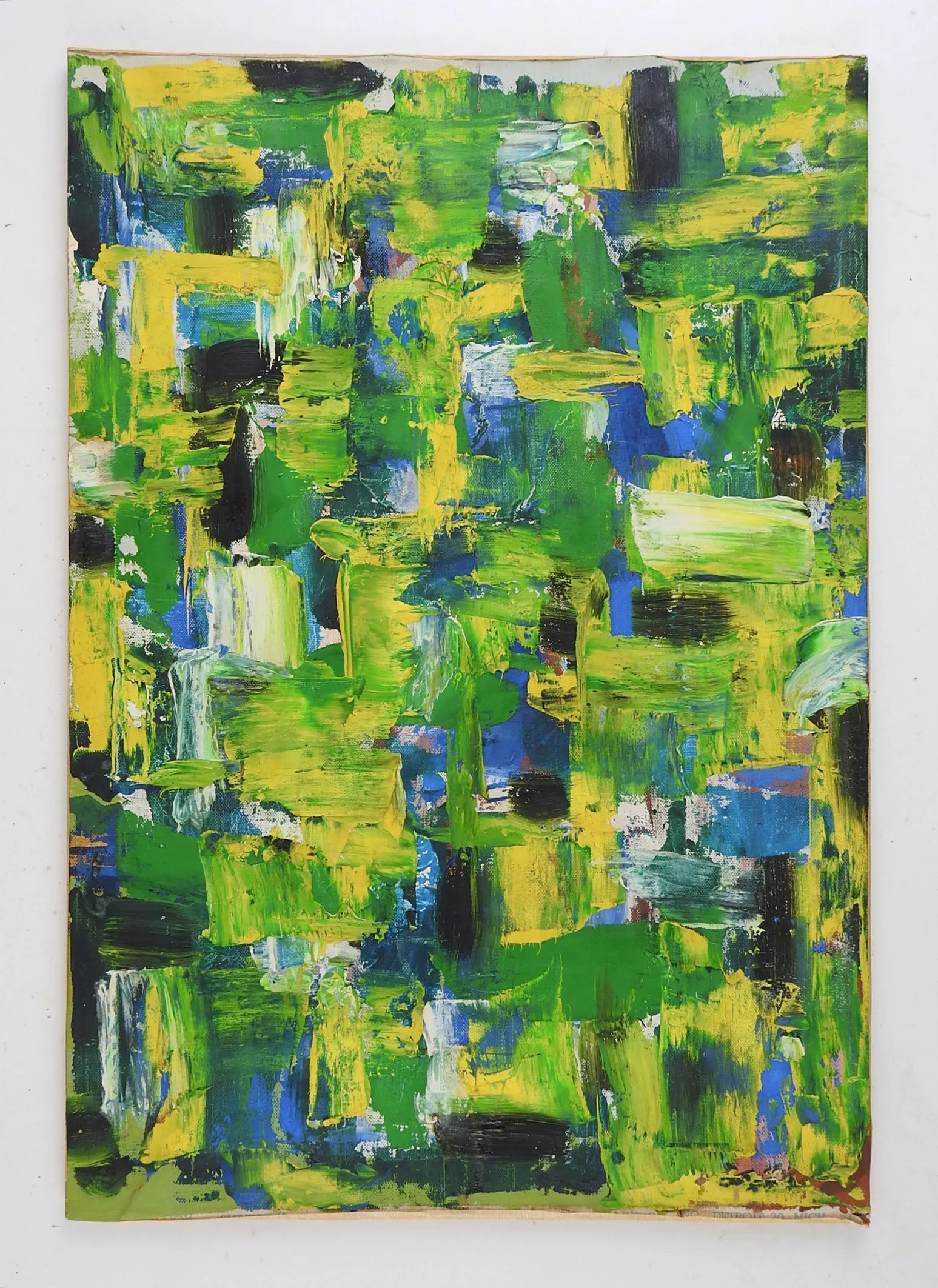 Green & Yellow Abstract Painting