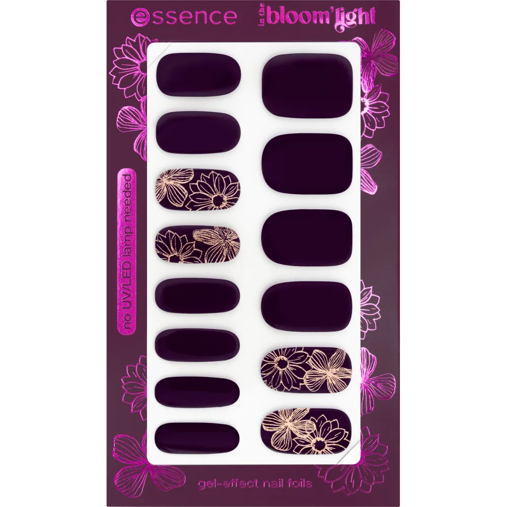 in the bloom'light gel-effect nail foils