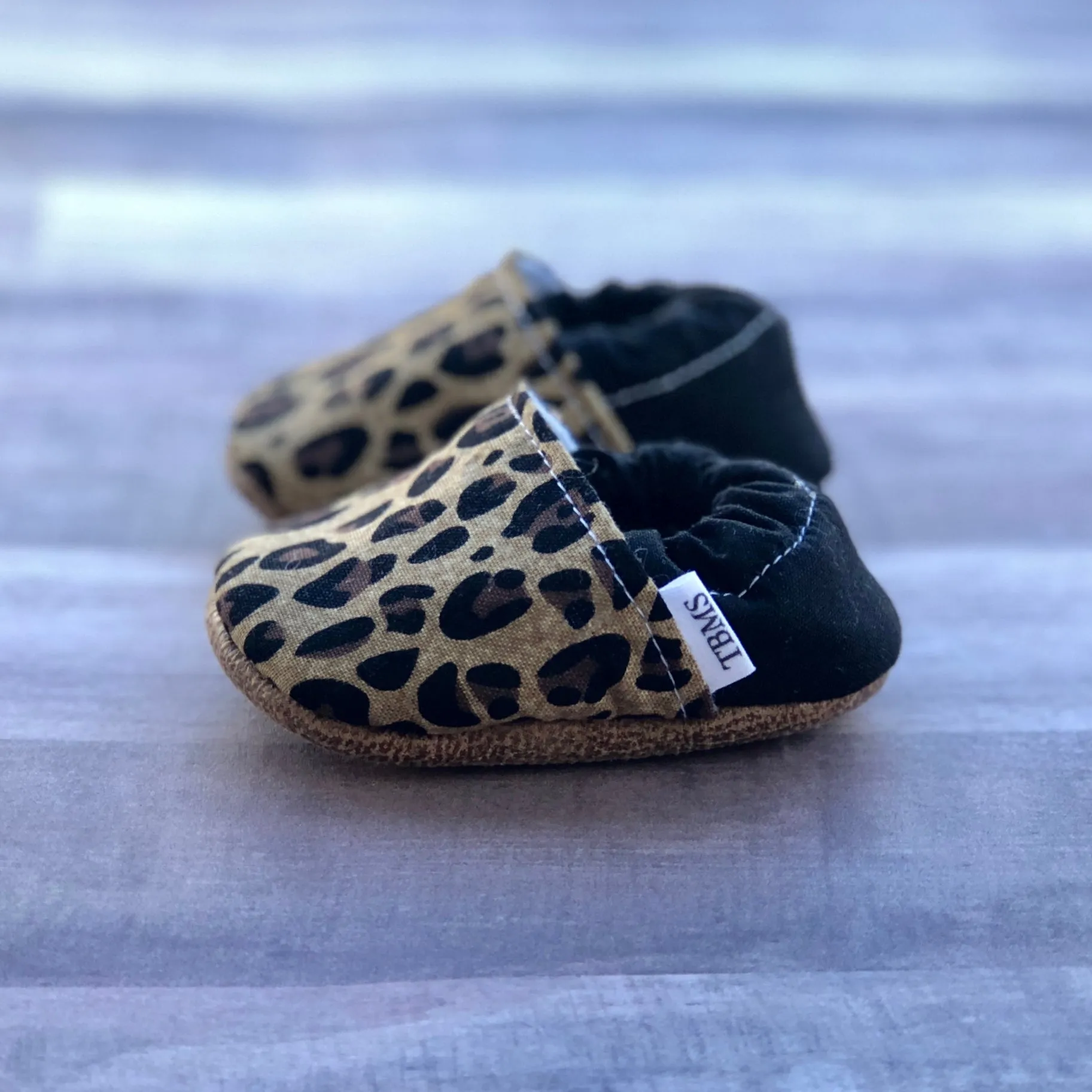 Infant Tan Leopard Moccasins