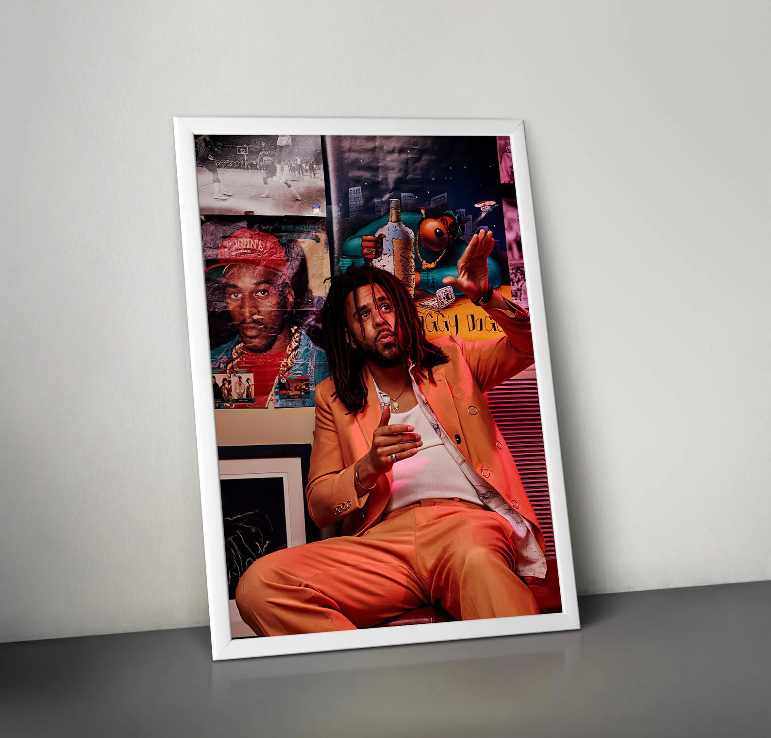 J Cole Poster, Dreamville Art, Music Poster, Hip Hop Print, Home Decor, Rapper Wall Art, Custom Poster, Canvas Poster, Rolled Canvas