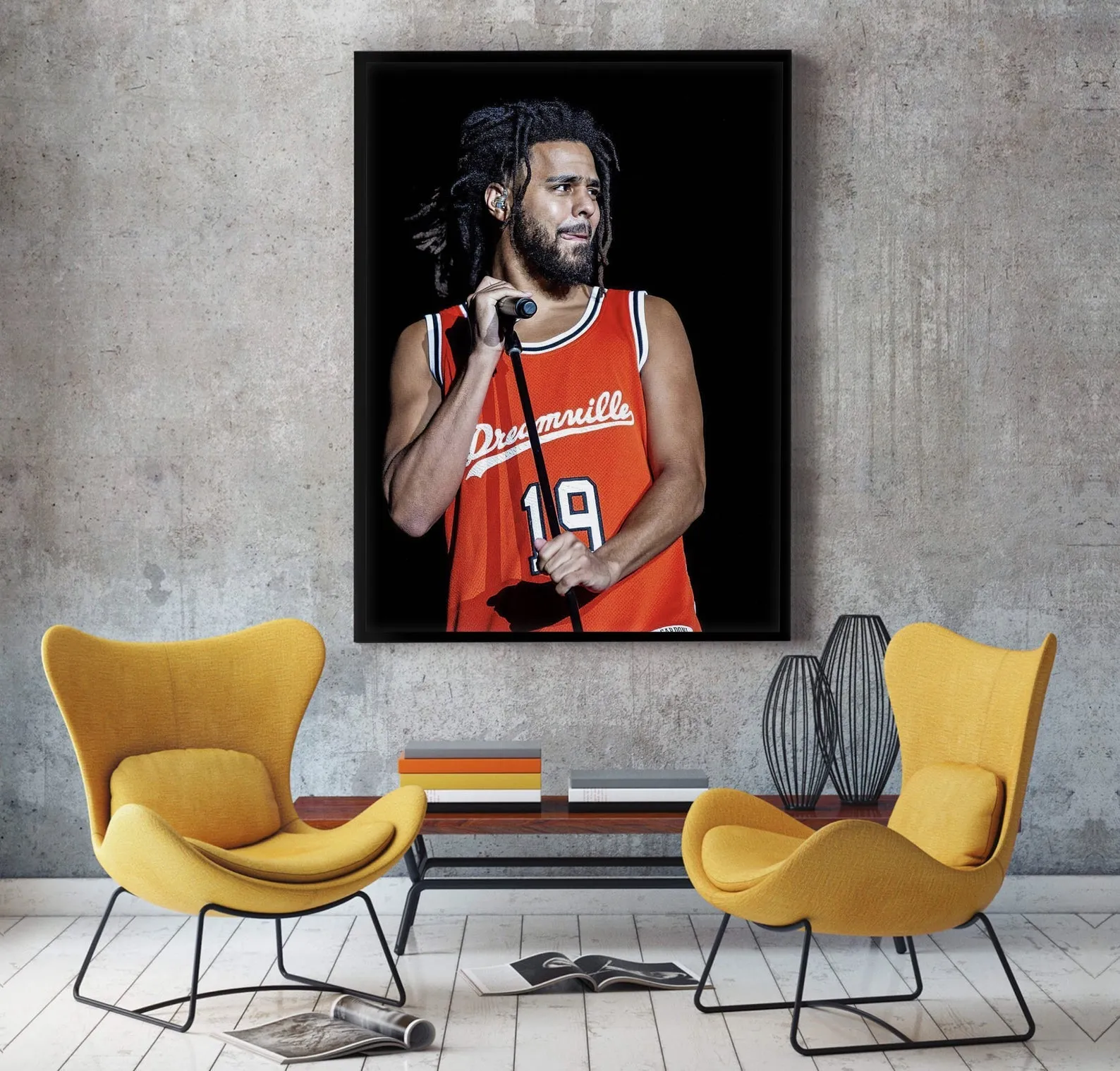 J Cole Poster, Dreamville Art, Music Poster, Hip Hop Print, Rap Home Decor, Rapper Wall Art, Custom Poster, Canvas Poster, Rolled Canvas