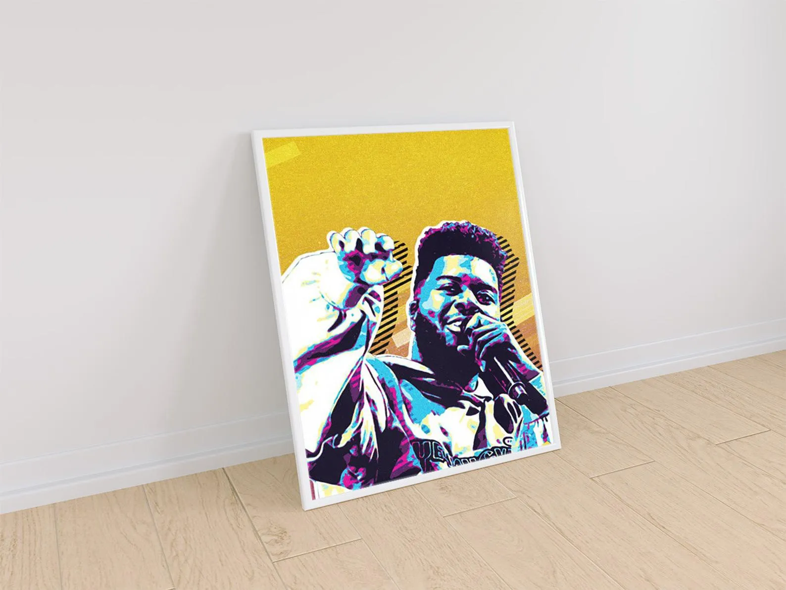 Khalid Custom Printing, Home Decor, Wall Hanging, Custom Music Canvas, Khalid Home Decor, Singer Canvas Rolls