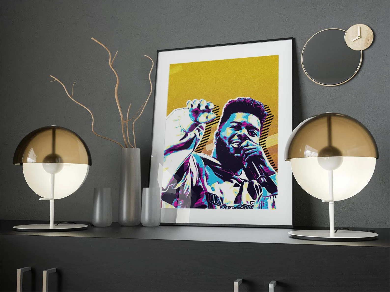 Khalid Custom Printing, Home Decor, Wall Hanging, Custom Music Canvas, Khalid Home Decor, Singer Canvas Rolls