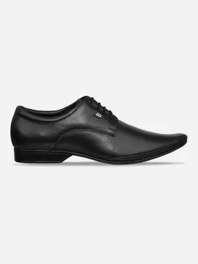 Mens Black Lace-Up Pointed Toe Formal Dress Shoes (ID2063)