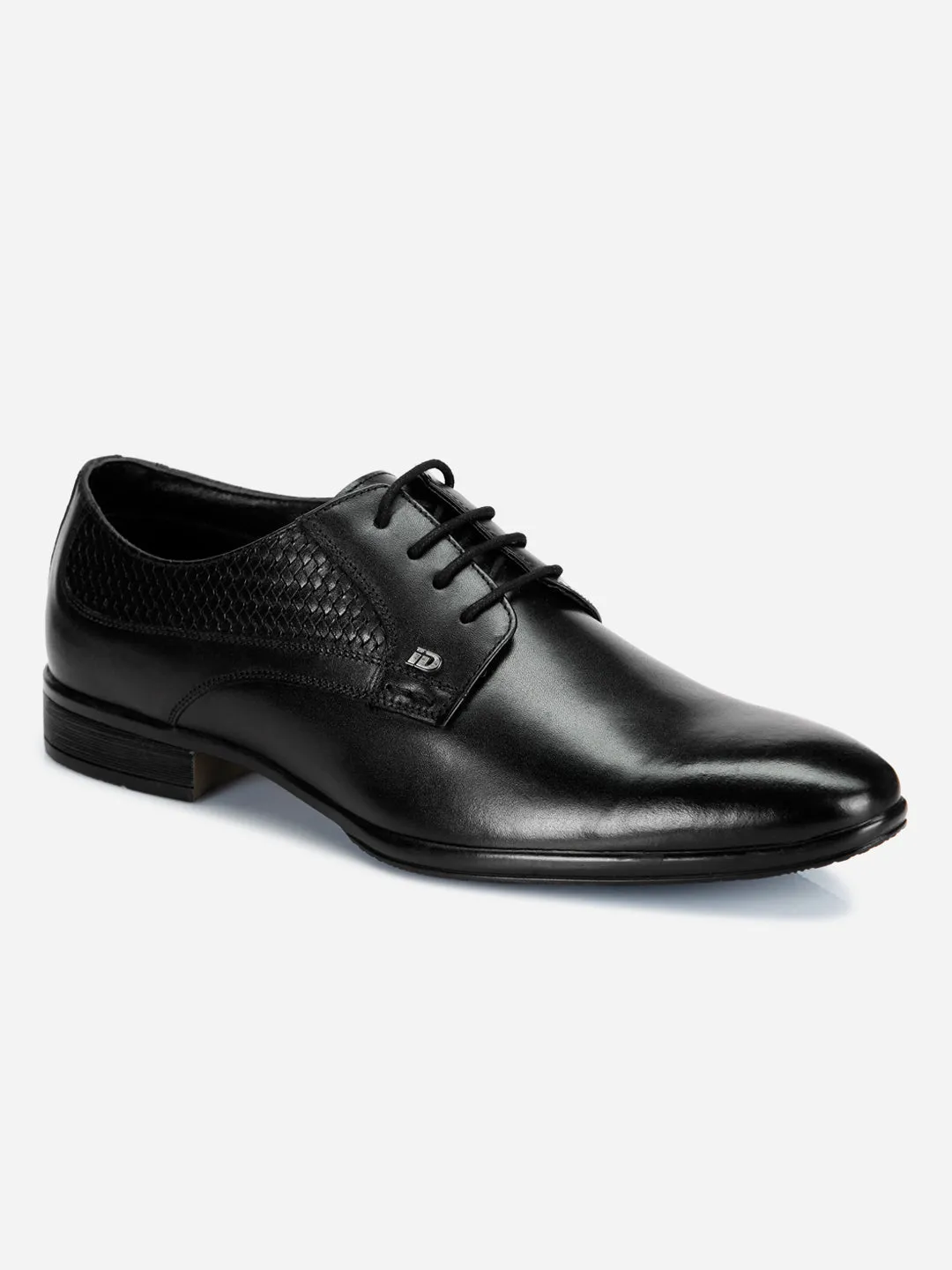 Men's Black Regular Toe Formal Lace Up (ID2168)