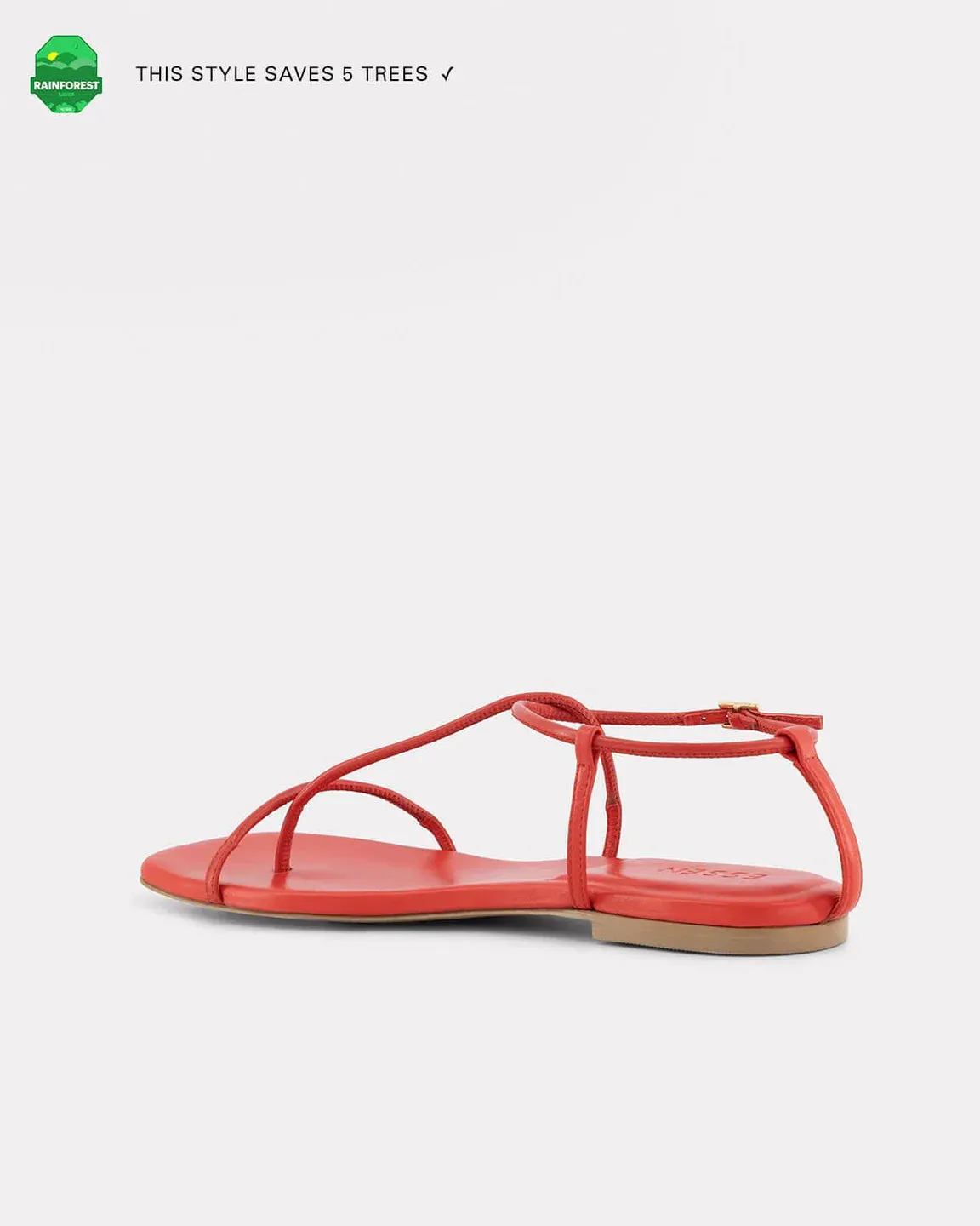 Minimal Evening Sandal | Red