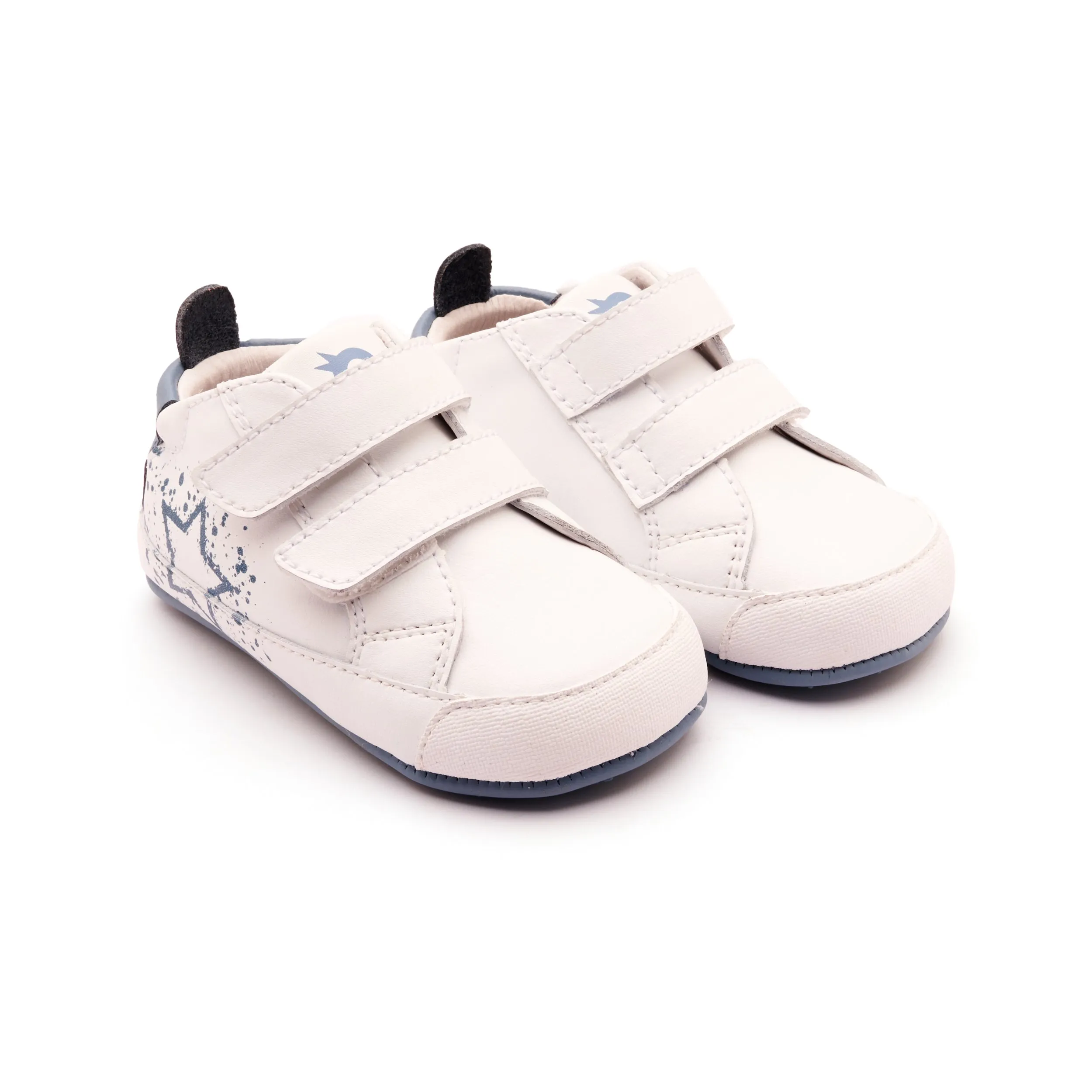 Old Soles Boy's and Girl's 0082RT Baby Splash Casual Shoes - Snow / Indigo / Indigo Sole