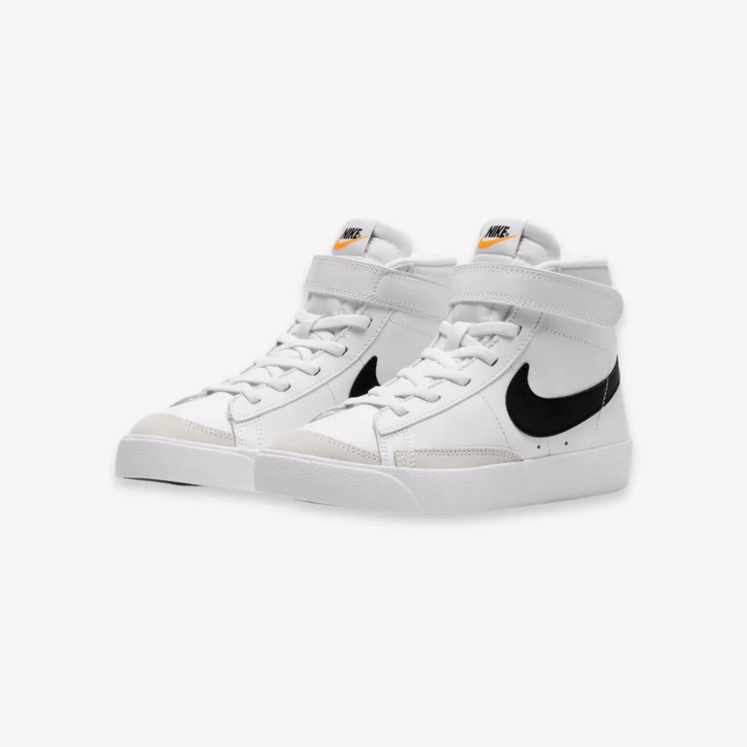 preschool nike blazer mid '77 (white/black)