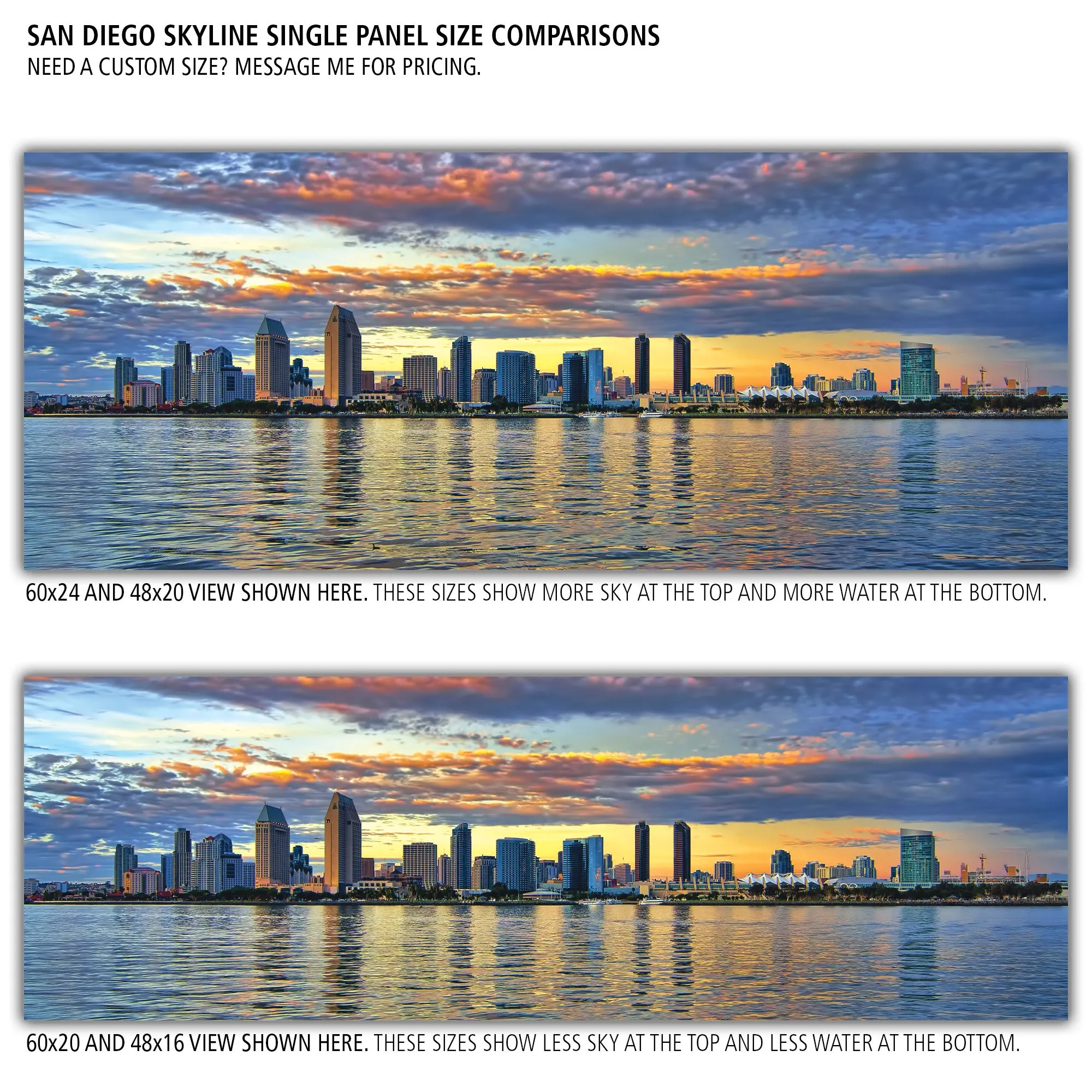 San Diego Skyline Canvas Wall Art