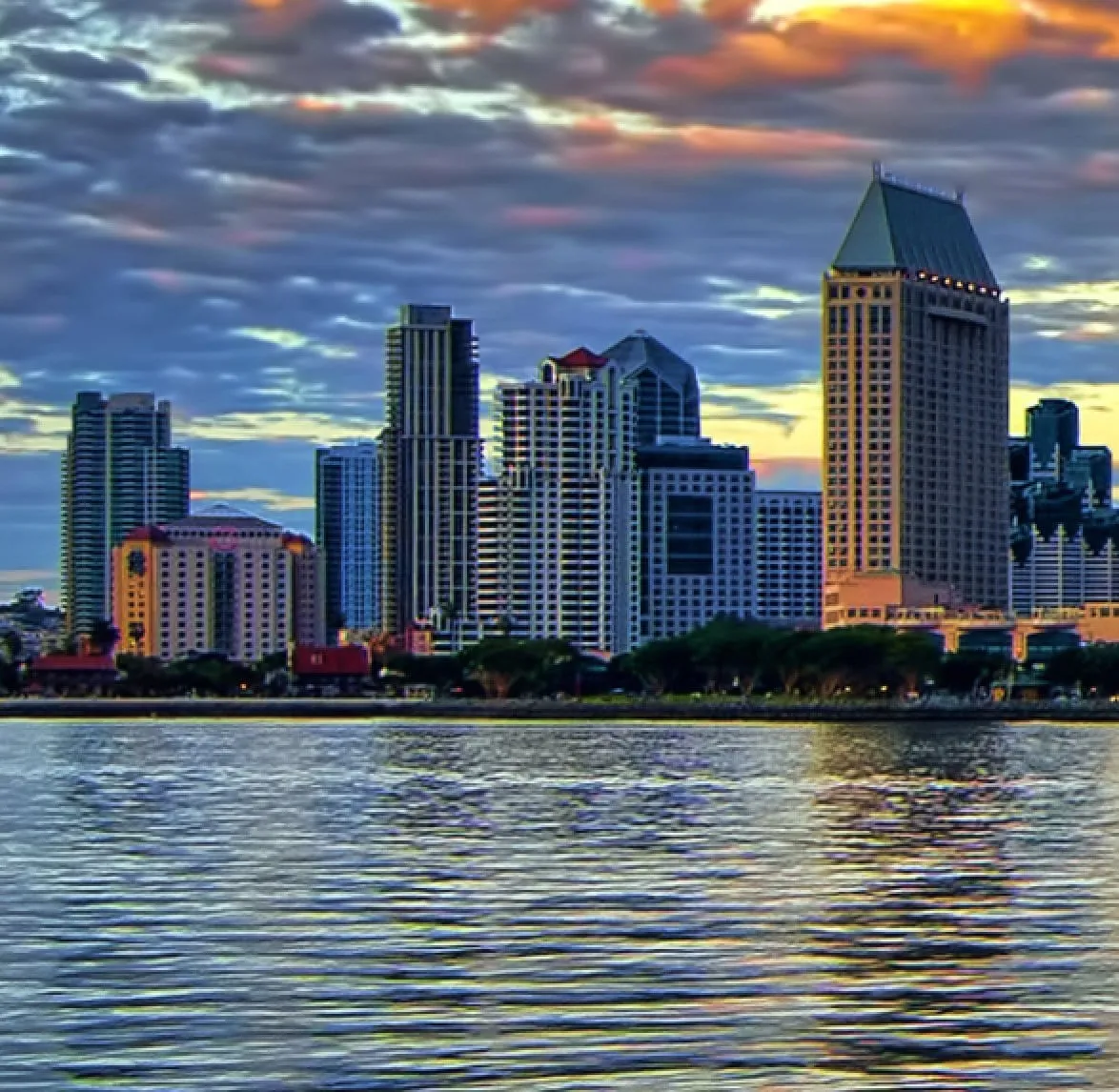 San Diego Skyline Canvas Wall Art