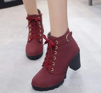 SH171 - High heel thick casual women's boots