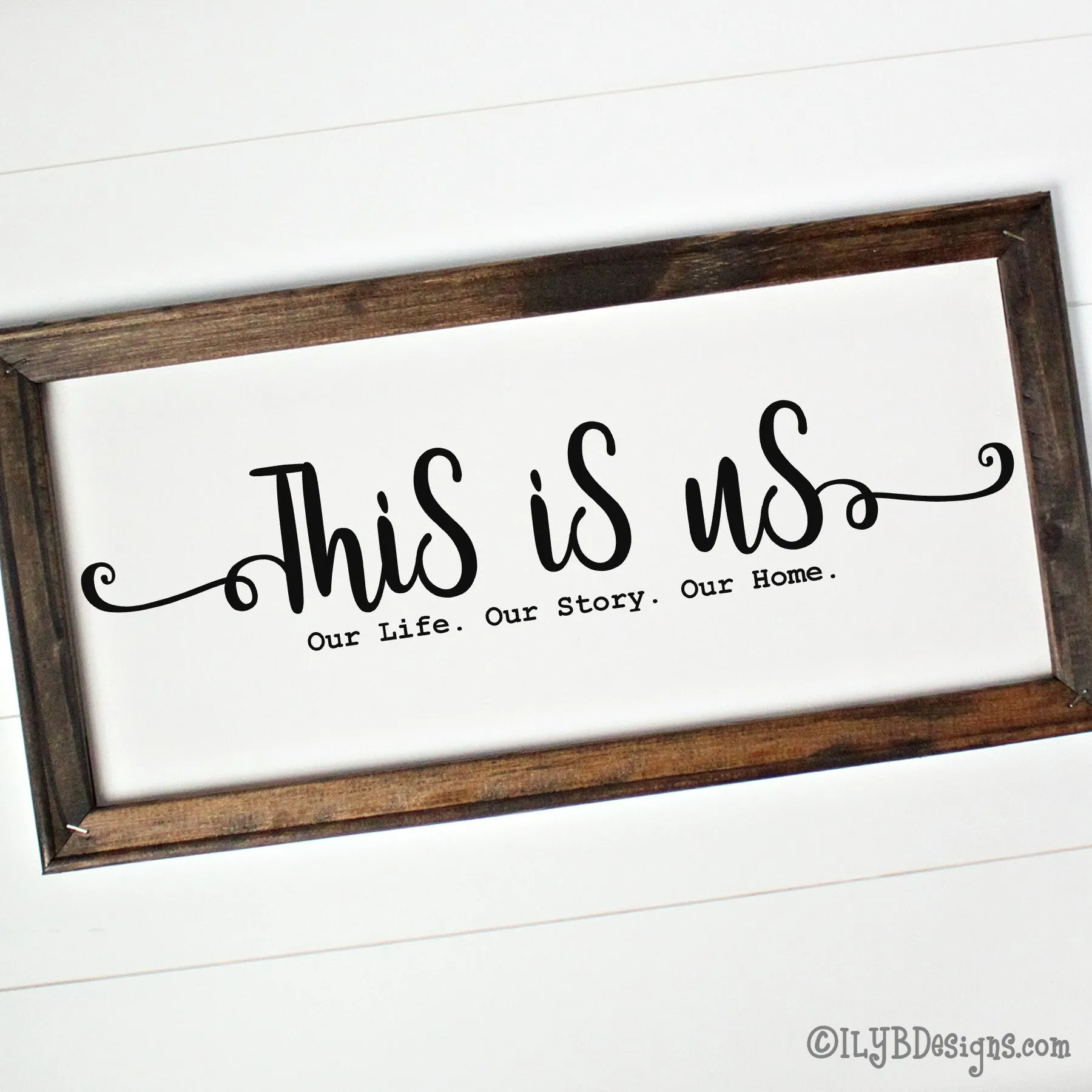 THIS IS US Framed Canvas Sign - Custom Canvas Sign - Personalized Family Sign