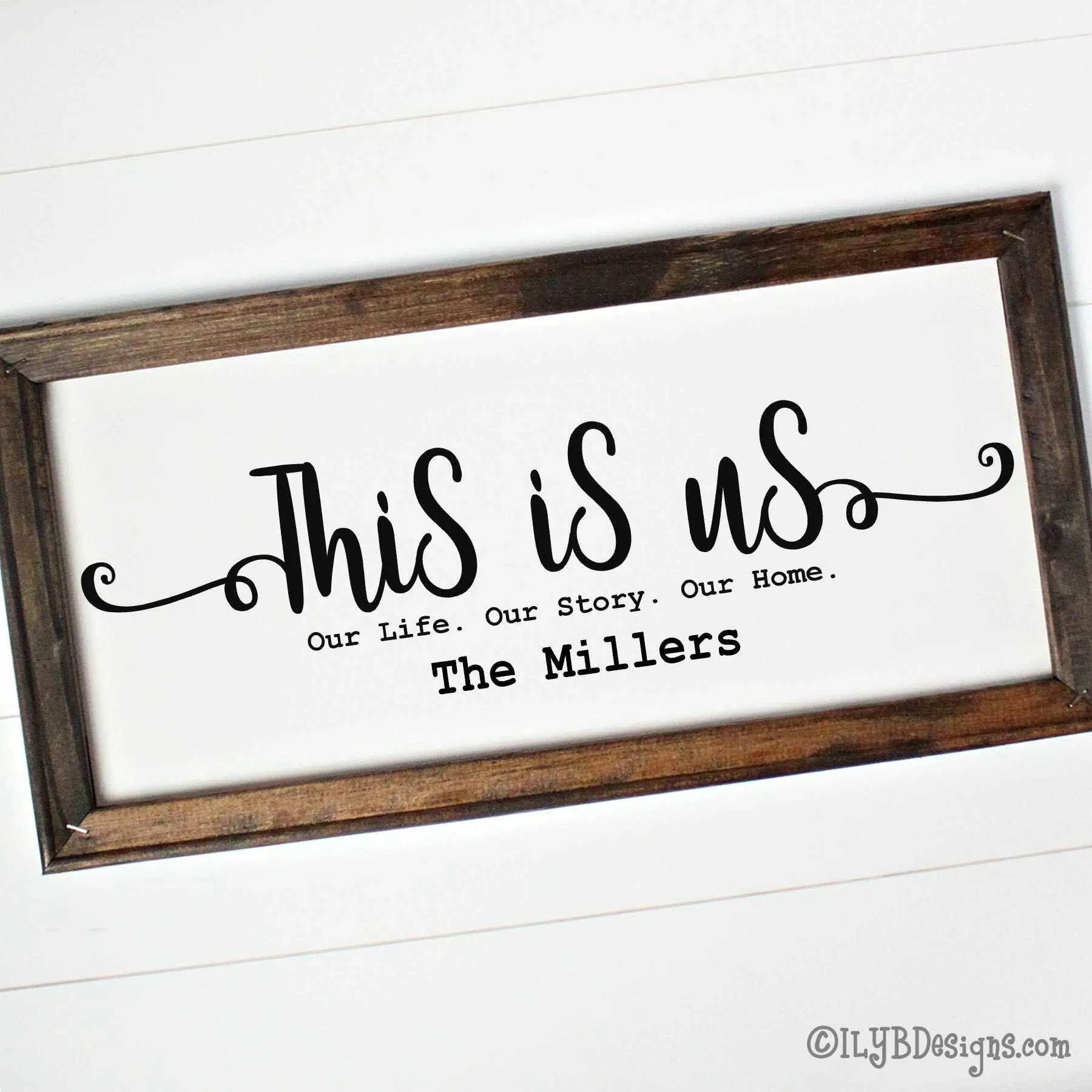 THIS IS US Framed Canvas Sign - Custom Canvas Sign - Personalized Family Sign