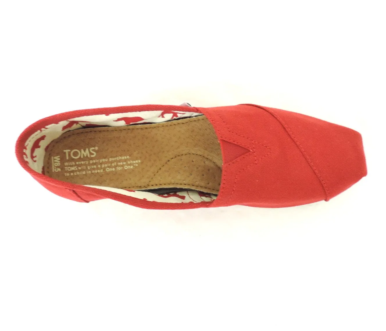 Toms women's- Red Canvas Classics