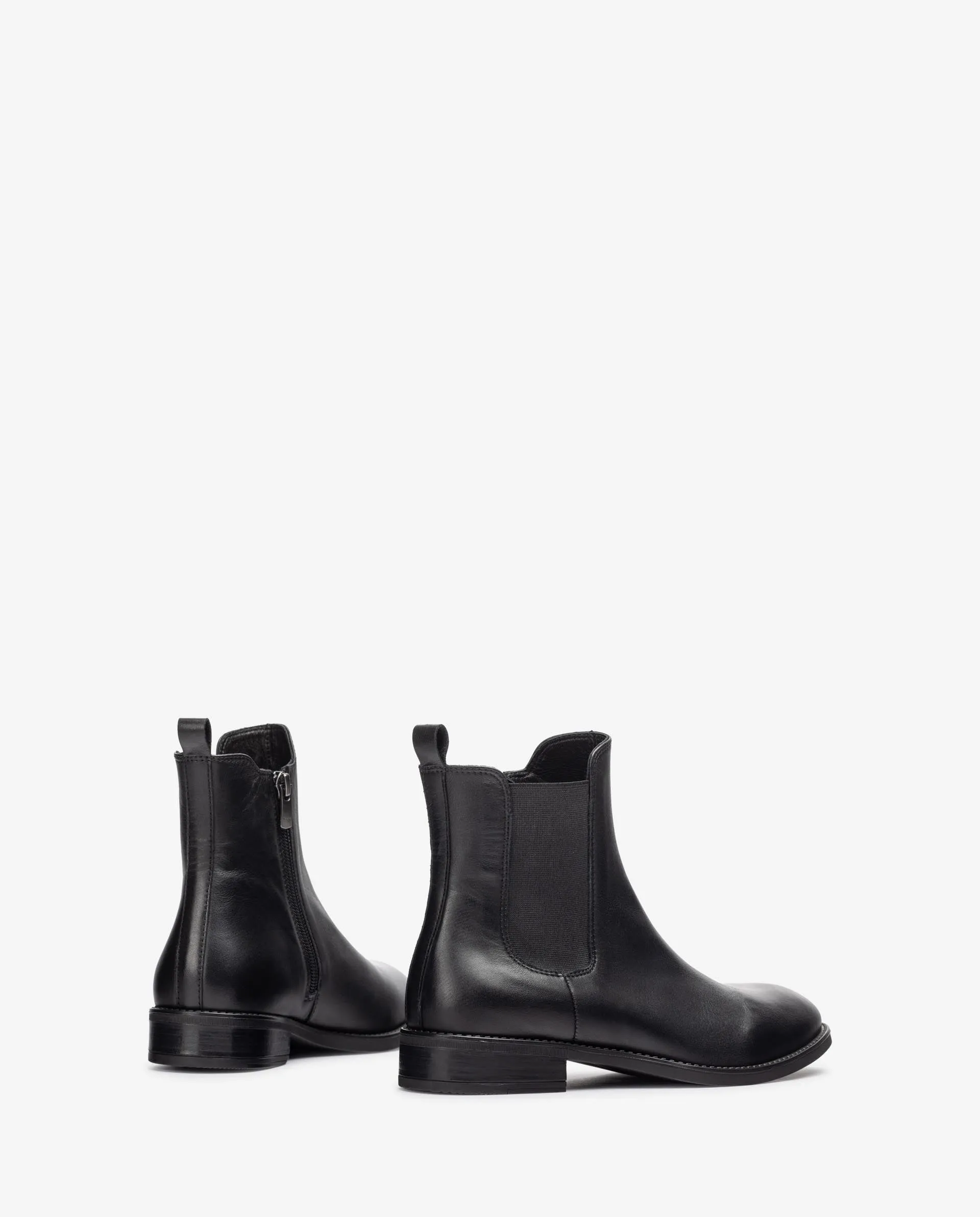 UNISA Black Leather Ankle Boot BARTY