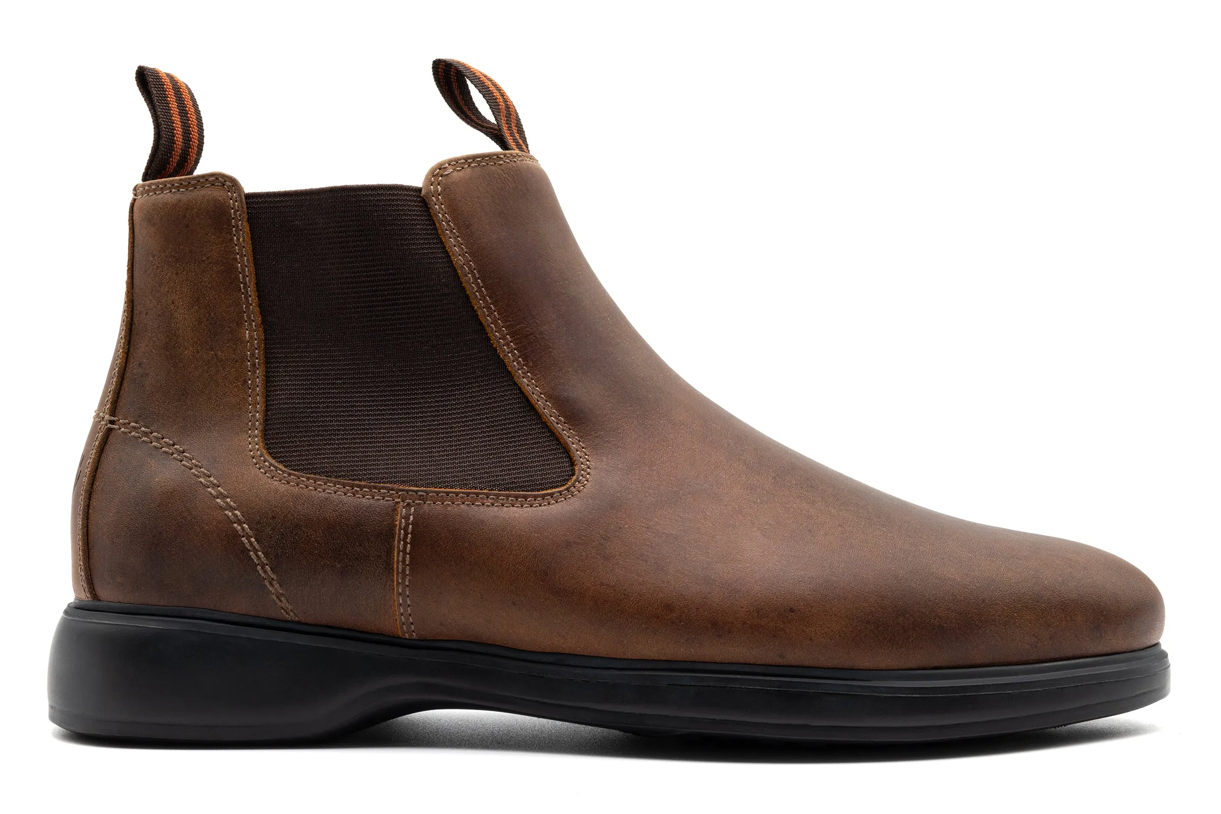 Windsor Oiled Saddle Leather Chelsea Boots - Acorn