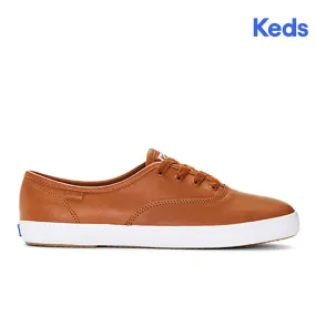 Women's Champion Premium Leather Sneaker Cognac (WH67557)